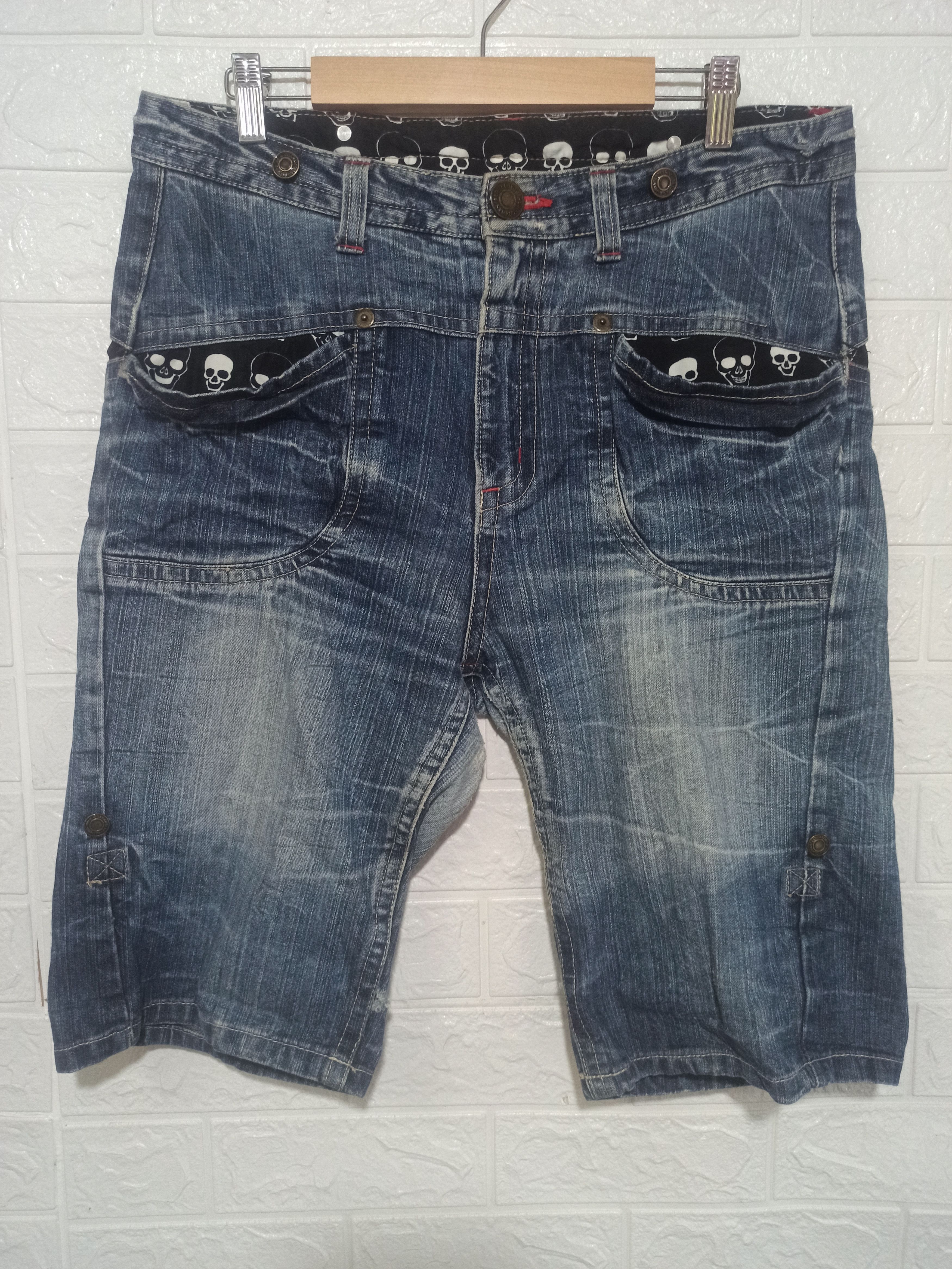 Japanese Brand 🔥OFFER YOUR PRICE🔥SKULL DENIM Short Pants Size US 34 / EU 50 - 2 Thumbnail