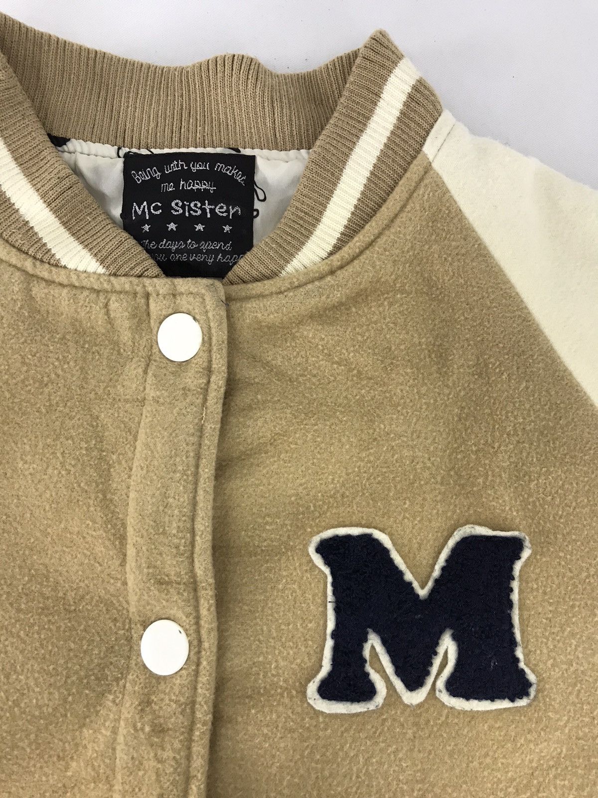 Japanese Brand Vintage Mc Sister M Long Varsity Jacket Wool With Quilted Size US S / EU 44-46 / 1 - 2 Thumbnail