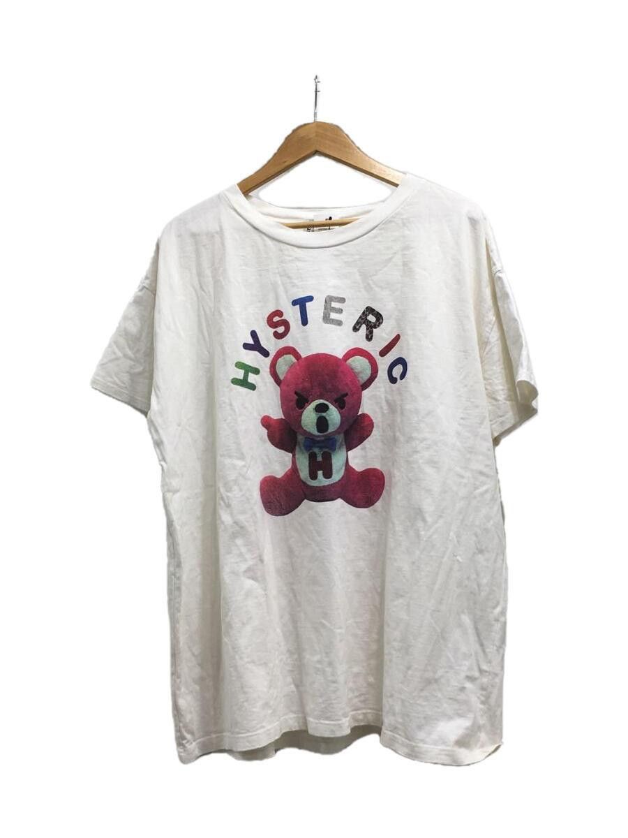 Image of Hysteric Glamour Oversized Hysteric Bear Arch Logo Tee in White, Men's (Size XL)