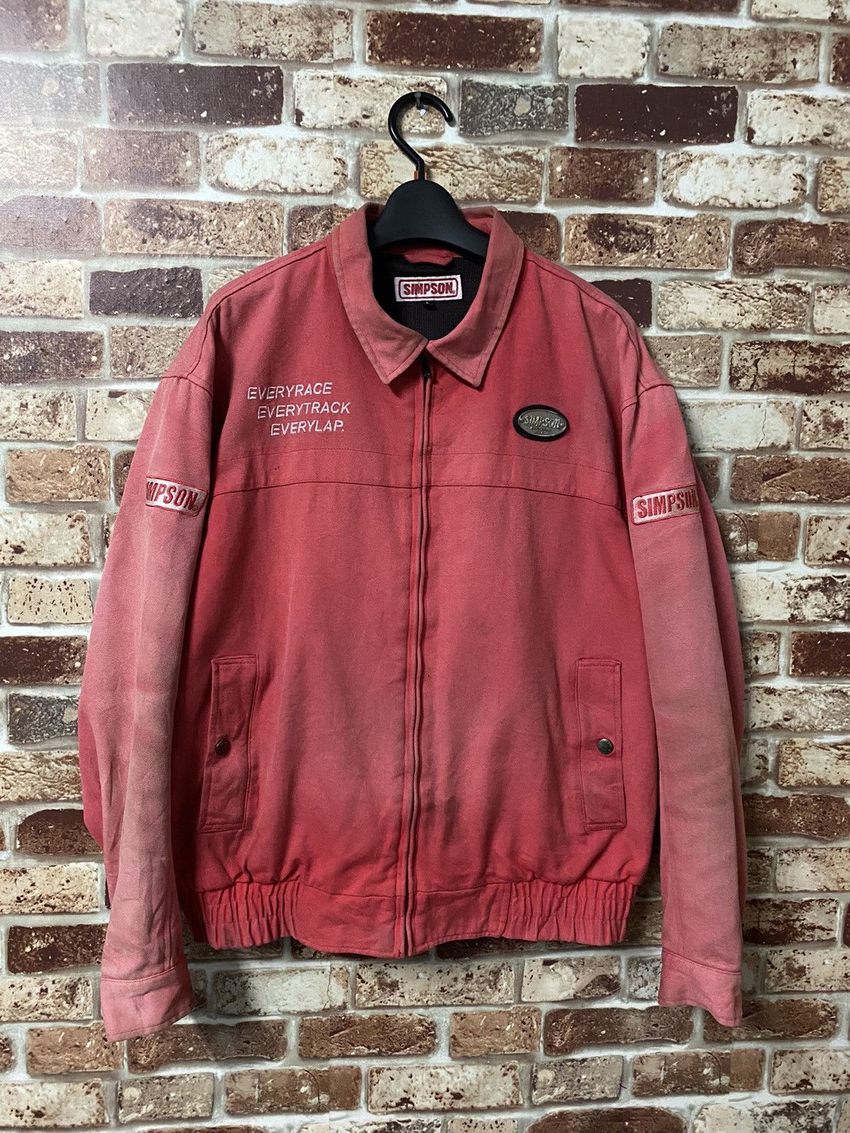 Vintage GK134 VINTAGE SIMPSON BIKER BOMBER JACKET Size US L / EU 52-54 / 3 - 1 Thumbnail