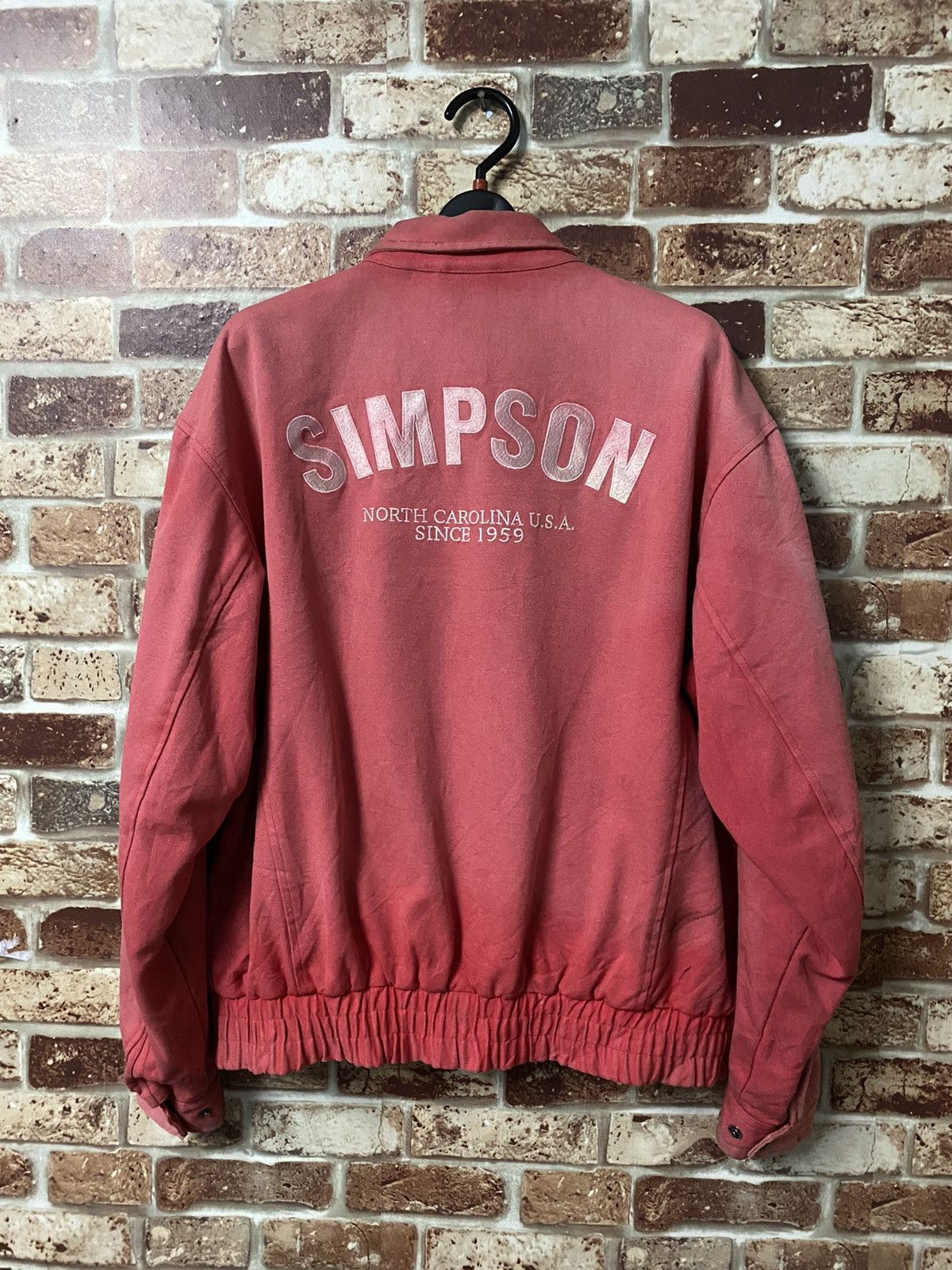 Vintage GK134 VINTAGE SIMPSON BIKER BOMBER JACKET Size US L / EU 52-54 / 3 - 2 Thumbnail