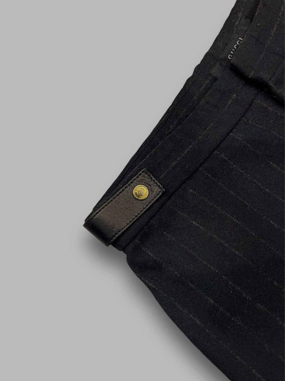 Gucci Gucci Striped Wool Black Casual Pants Size 28" / US 6 / IT 42 - 8 Thumbnail