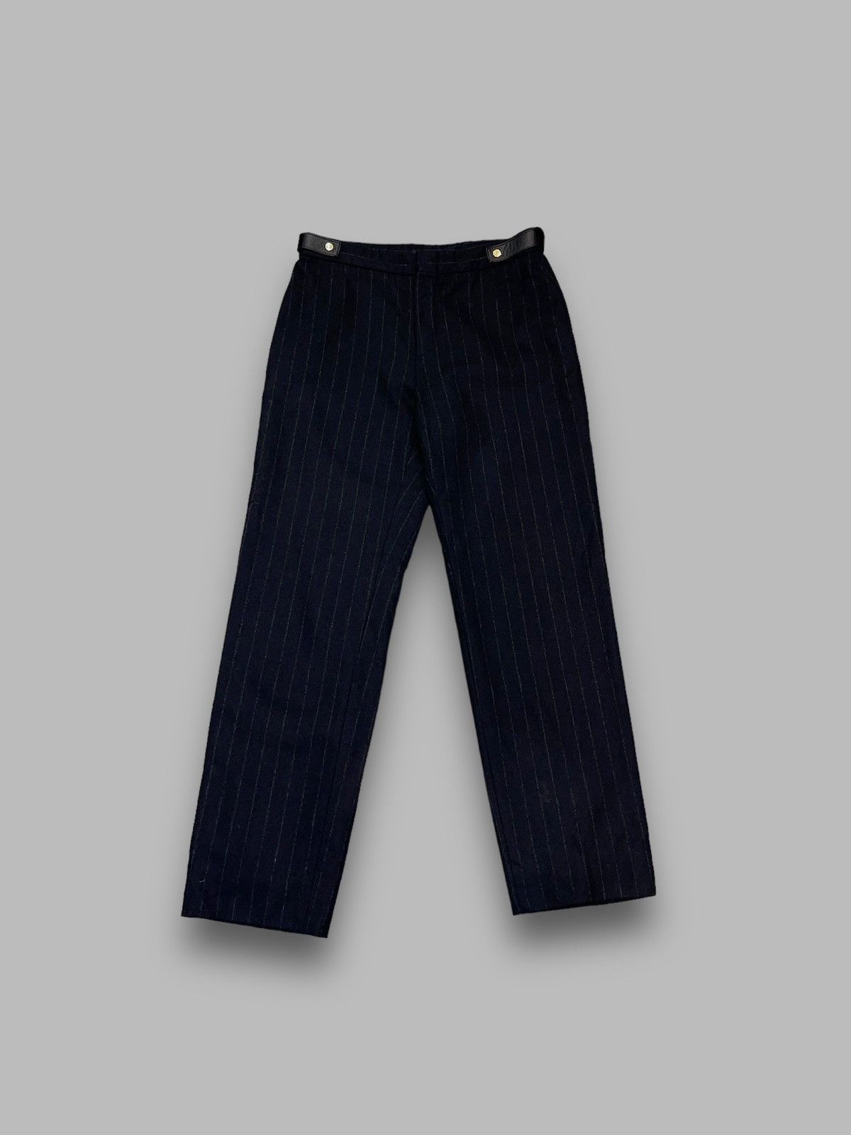 Gucci Striped Wool Black Casual Pants