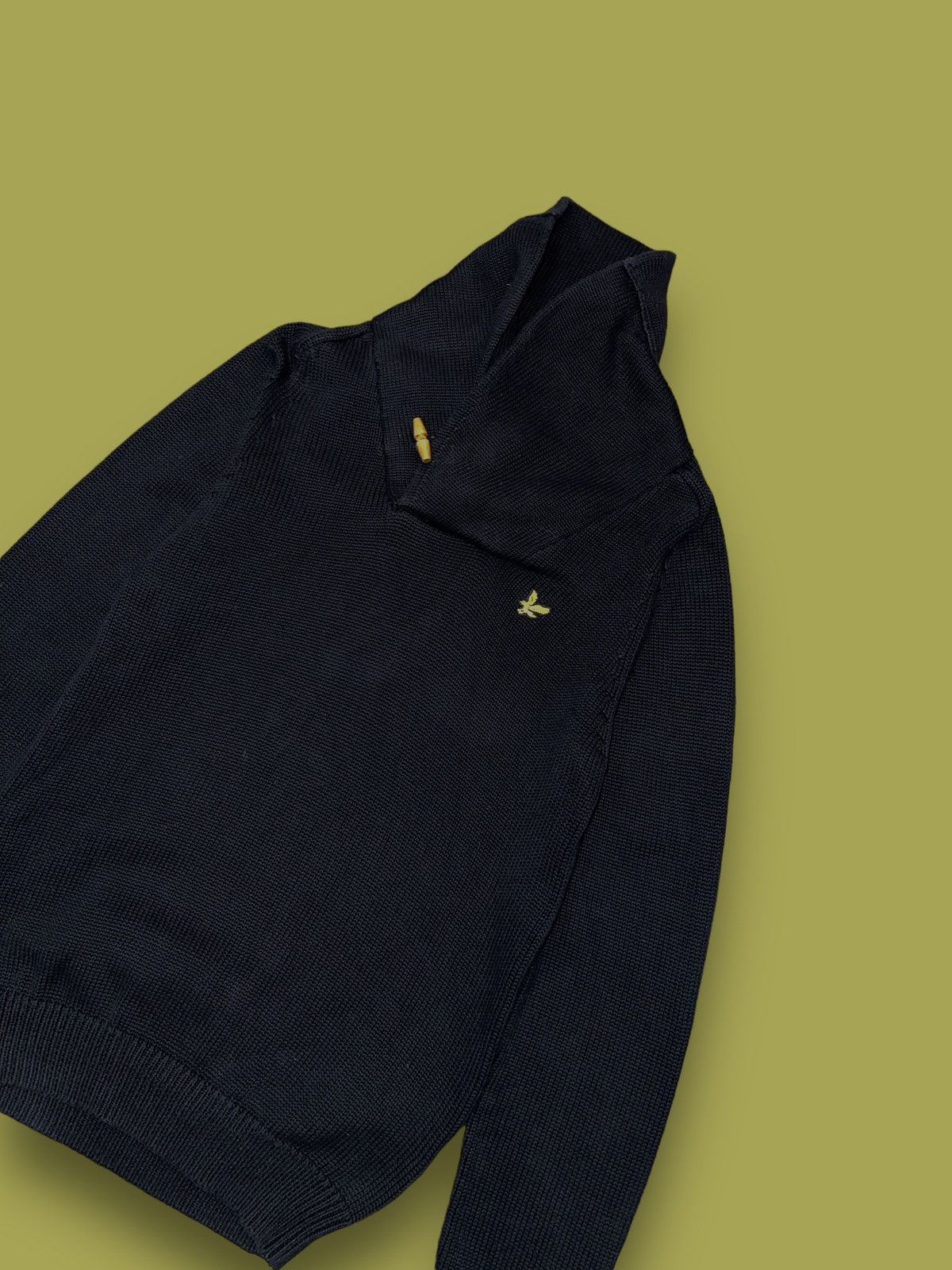 Lyle & Scott AW11 Lyle & Scott Handknited Roll Neck Casual Black Sweater Size US S / EU 44-46 / 1 - 4 Thumbnail
