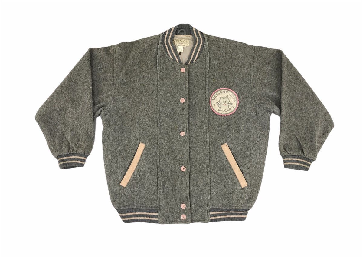 Vintage 'Welcome Kids' Wool Varsity Jacket College