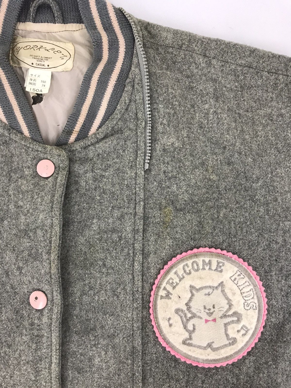Japanese Brand Vintage 'Welcome Kids' Wool Varsity Jacket College Size US M / EU 48-50 / 2 - 3 Thumbnail