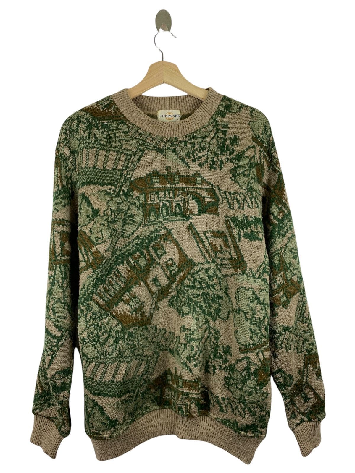 Japanese Brand × Vintage VINTAGE UPTOWNEE PRINTED KNITWEAR SWEATER Size US L / EU 52-54 / 3 - 1 Thumbnail