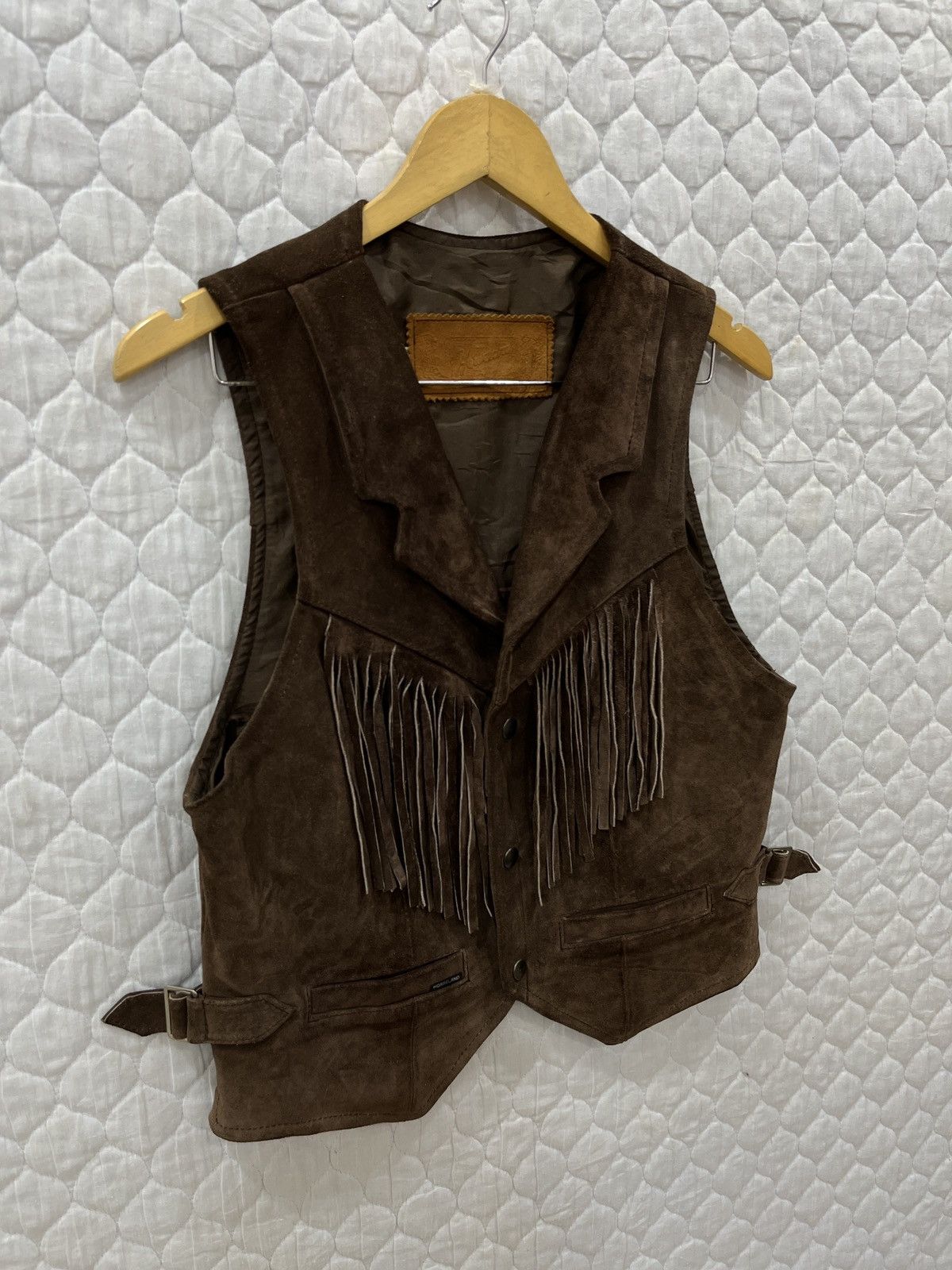 Vintage (Pppp). HORSELAND LEATHER VEST Size M / US 6-8 / IT 42-44 - 3 Thumbnail