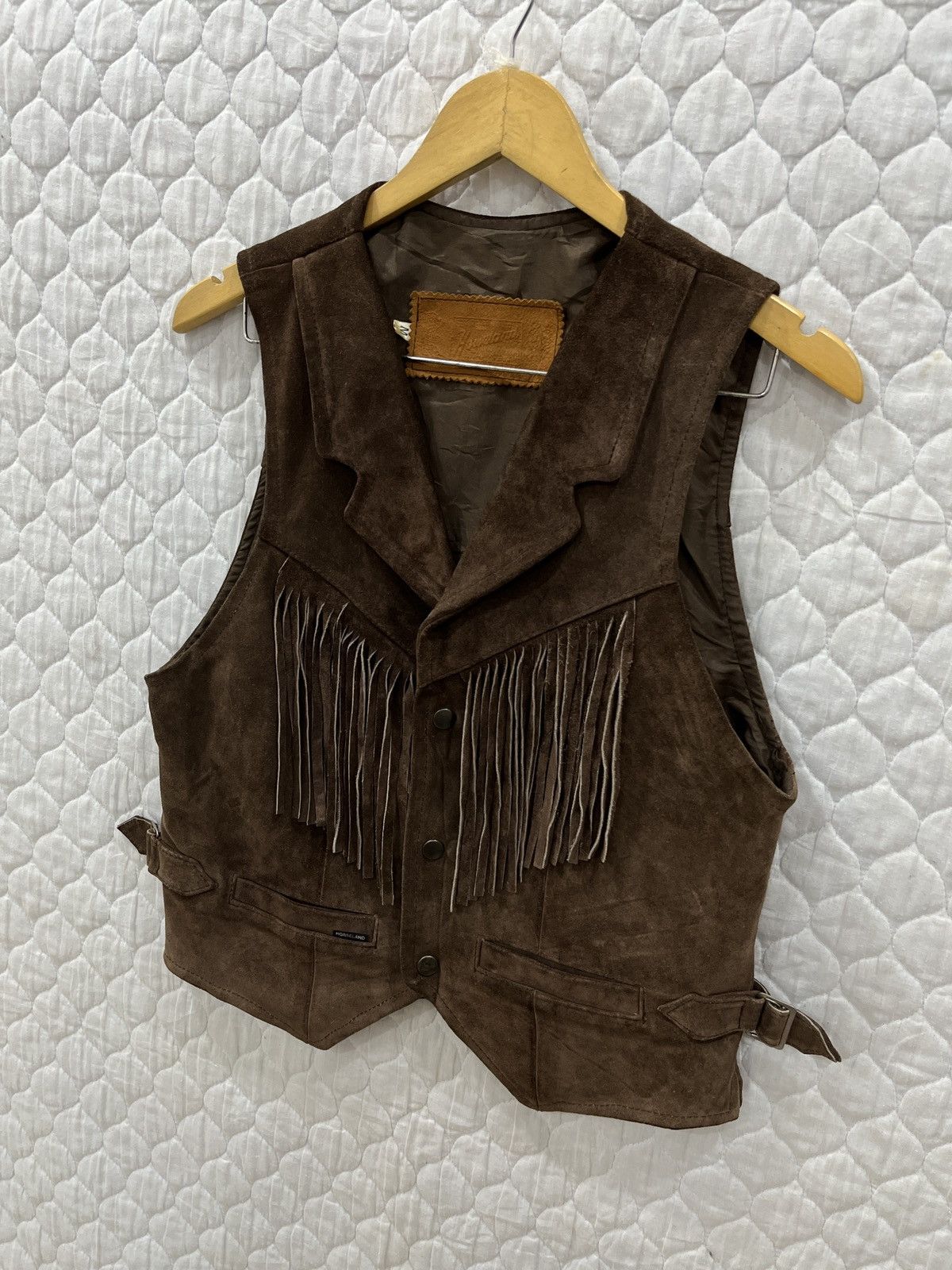 Vintage (Pppp). HORSELAND LEATHER VEST Size M / US 6-8 / IT 42-44 - 2 Thumbnail