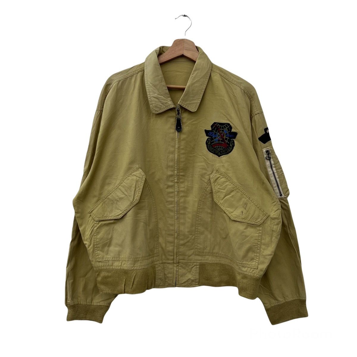 VINTAGE VARSITY BOMBER JACKET MARSHALL CHIEF OFFROAD CO TLD