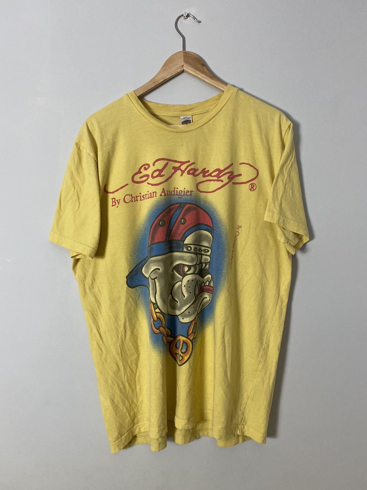 Ed Hardy OG Ed Hardy Bulldog Yellow Vintage Y2K Drip Tshirt Size US XL / EU 56 / 4 - 1 Thumbnail
