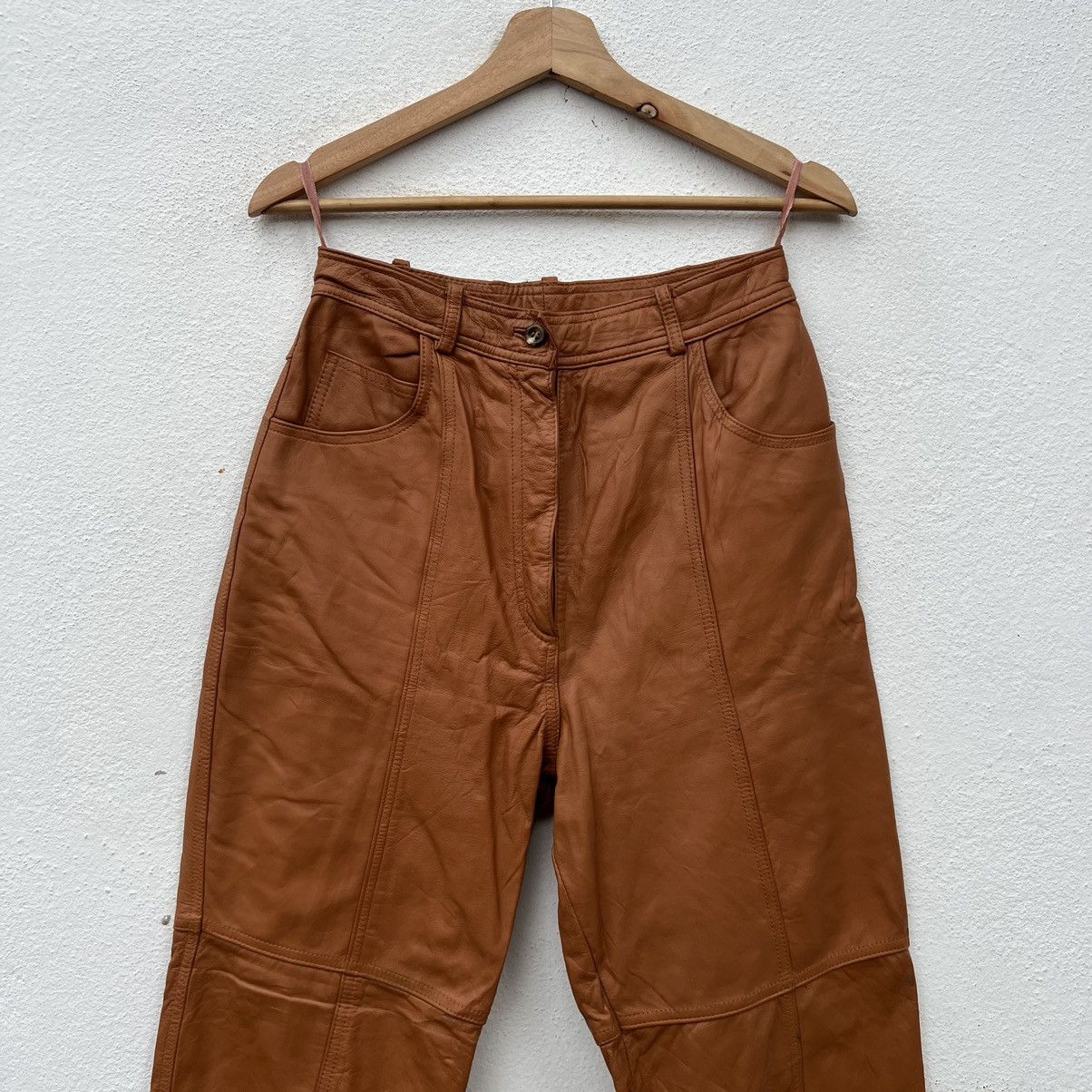 Japanese Brand VINTAGE LEATHER PANTS BIKER PARACHUTE JAPANESE BRAND Size US 29 - 3 Thumbnail