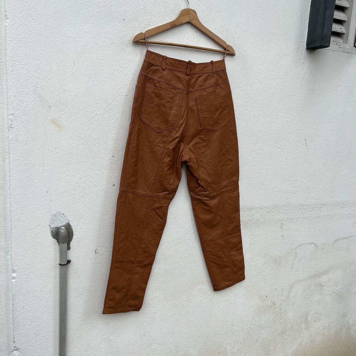 Japanese Brand VINTAGE LEATHER PANTS BIKER PARACHUTE JAPANESE BRAND Size US 29 - 10 Thumbnail