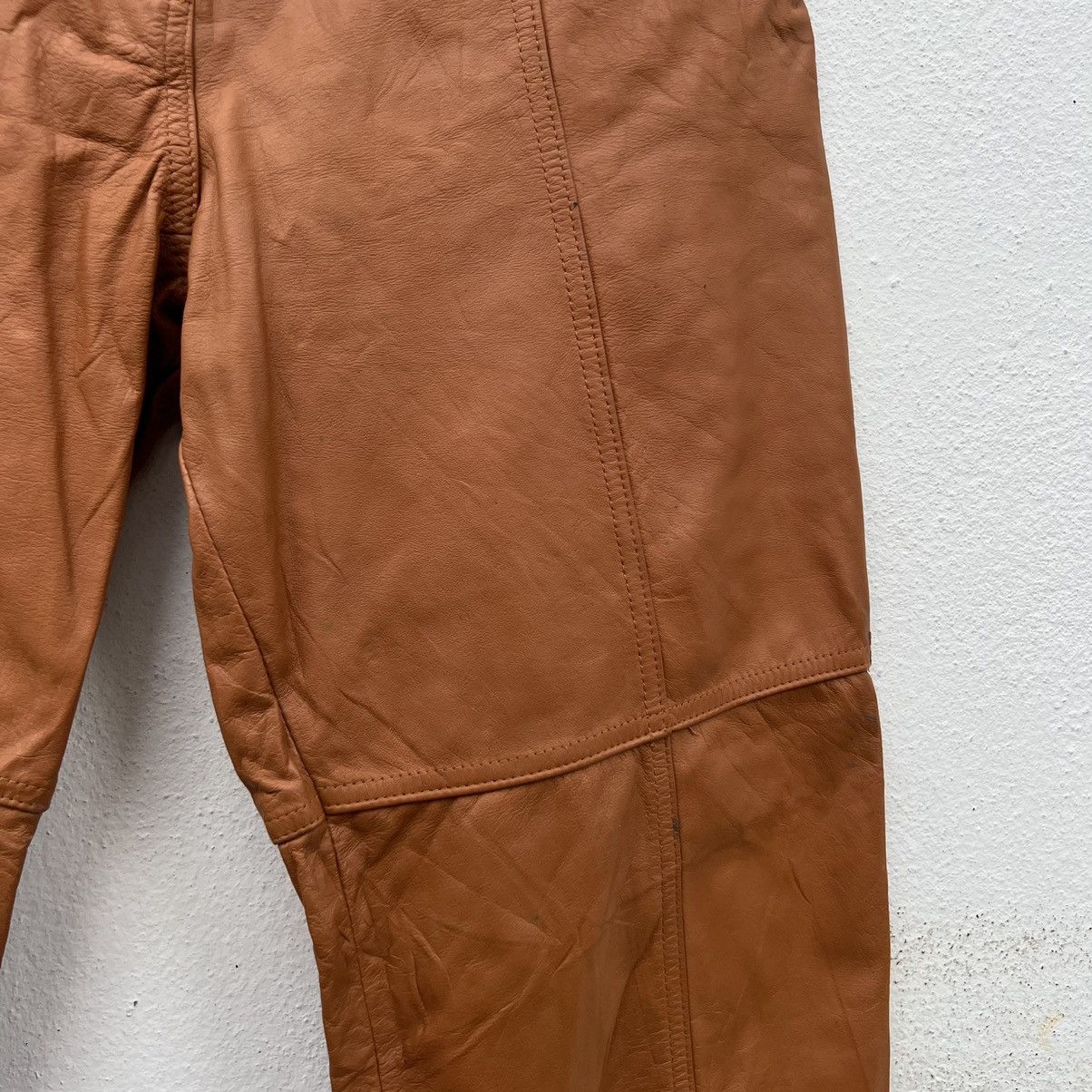 Japanese Brand VINTAGE LEATHER PANTS BIKER PARACHUTE JAPANESE BRAND Size US 29 - 8 Thumbnail