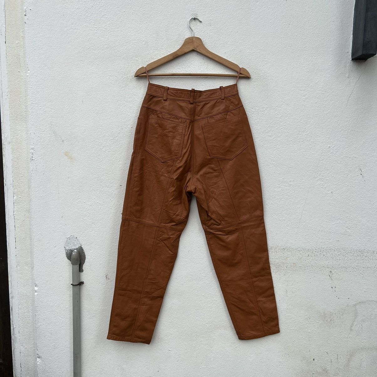 Japanese Brand VINTAGE LEATHER PANTS BIKER PARACHUTE JAPANESE BRAND Size US 29 - 9 Thumbnail