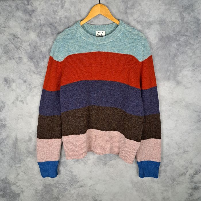 Acne Studios Acne Studios Wool Mohair Striped Knit Aesthetic ...