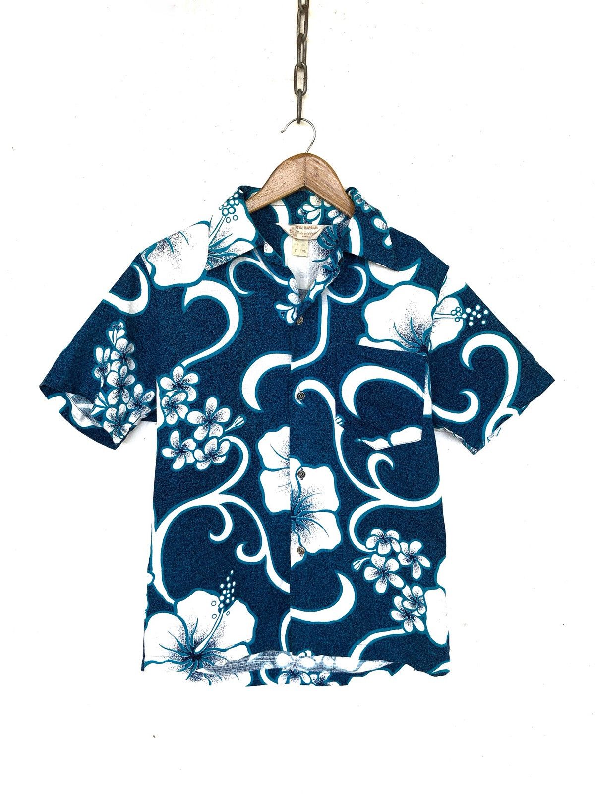 Vintage 1980s Royal Hawaiian "Hibiscus" Motif Hawai Shirt Elvis Size US M / EU 48-50 / 2 - 1 Thumbnail