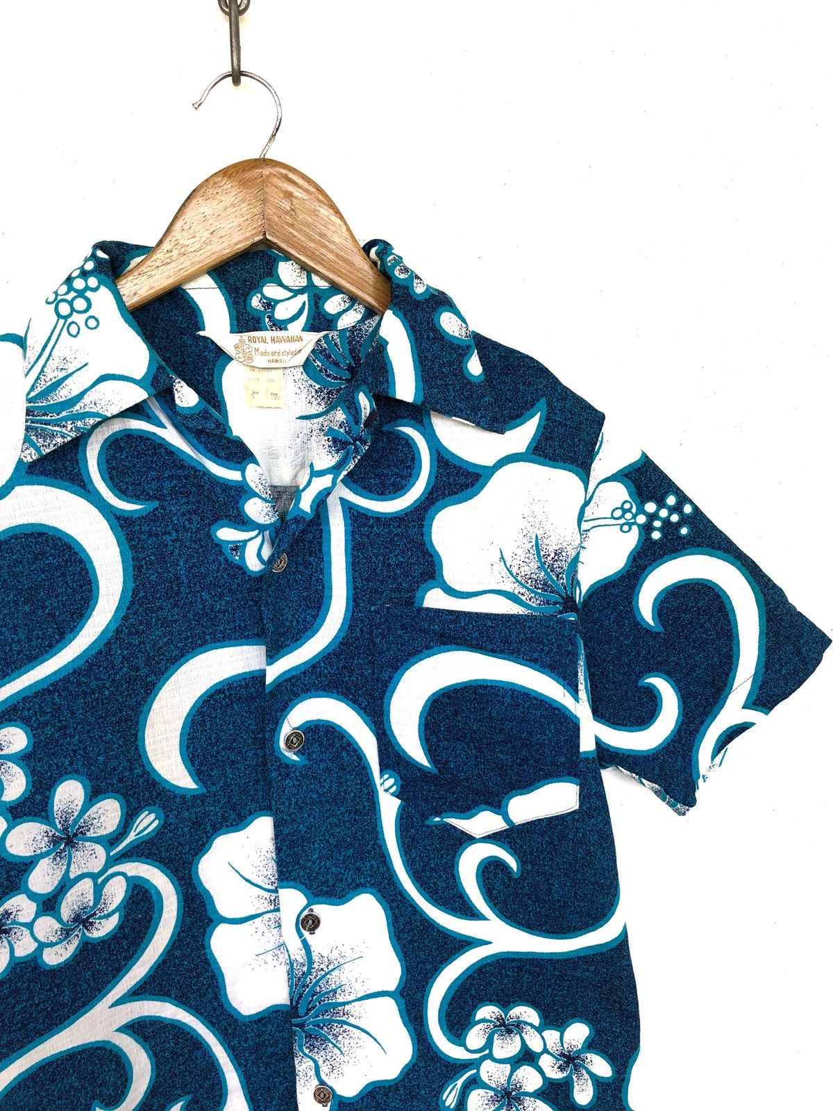 Vintage 1980s Royal Hawaiian "Hibiscus" Motif Hawai Shirt Elvis Size US M / EU 48-50 / 2 - 2 Thumbnail