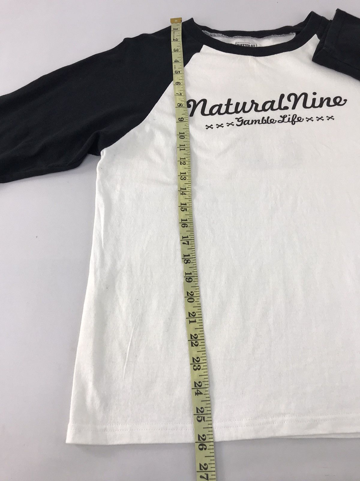 Japanese Brand × Vintage Natural Nine Gamble Life 3 Quater Raglan Tee Printed Size US M / EU 48-50 / 2 - 9 Thumbnail