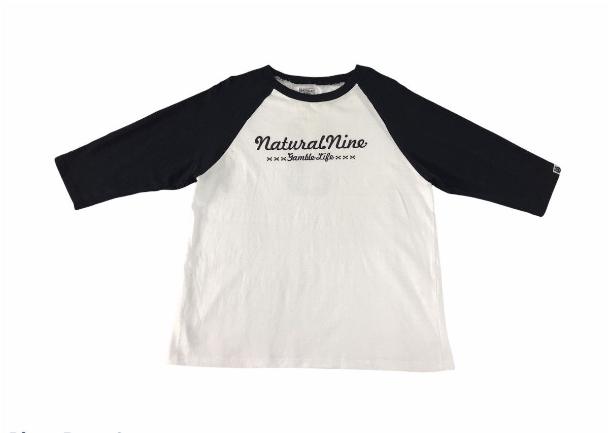 Japanese Brand × Vintage Natural Nine Gamble Life 3 Quater Raglan Tee Printed Size US M / EU 48-50 / 2 - 1 Thumbnail