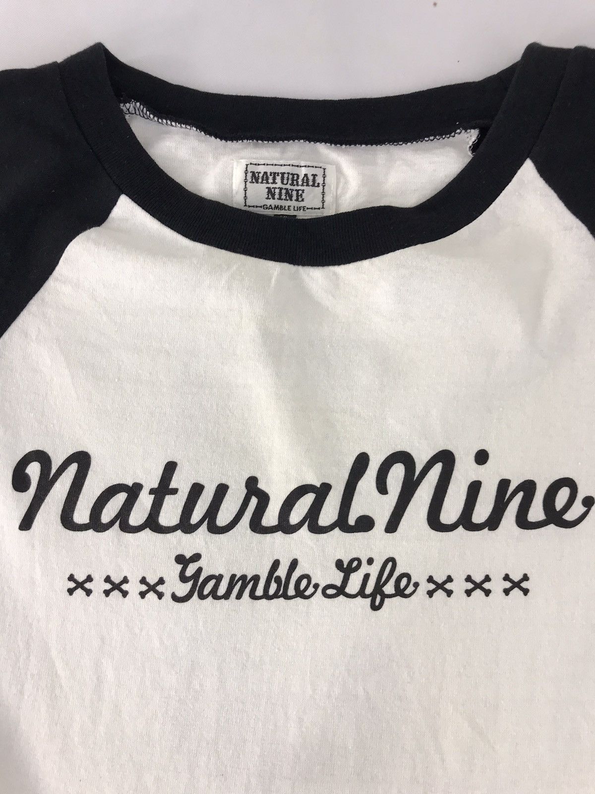 Japanese Brand × Vintage Natural Nine Gamble Life 3 Quater Raglan Tee Printed Size US M / EU 48-50 / 2 - 3 Thumbnail