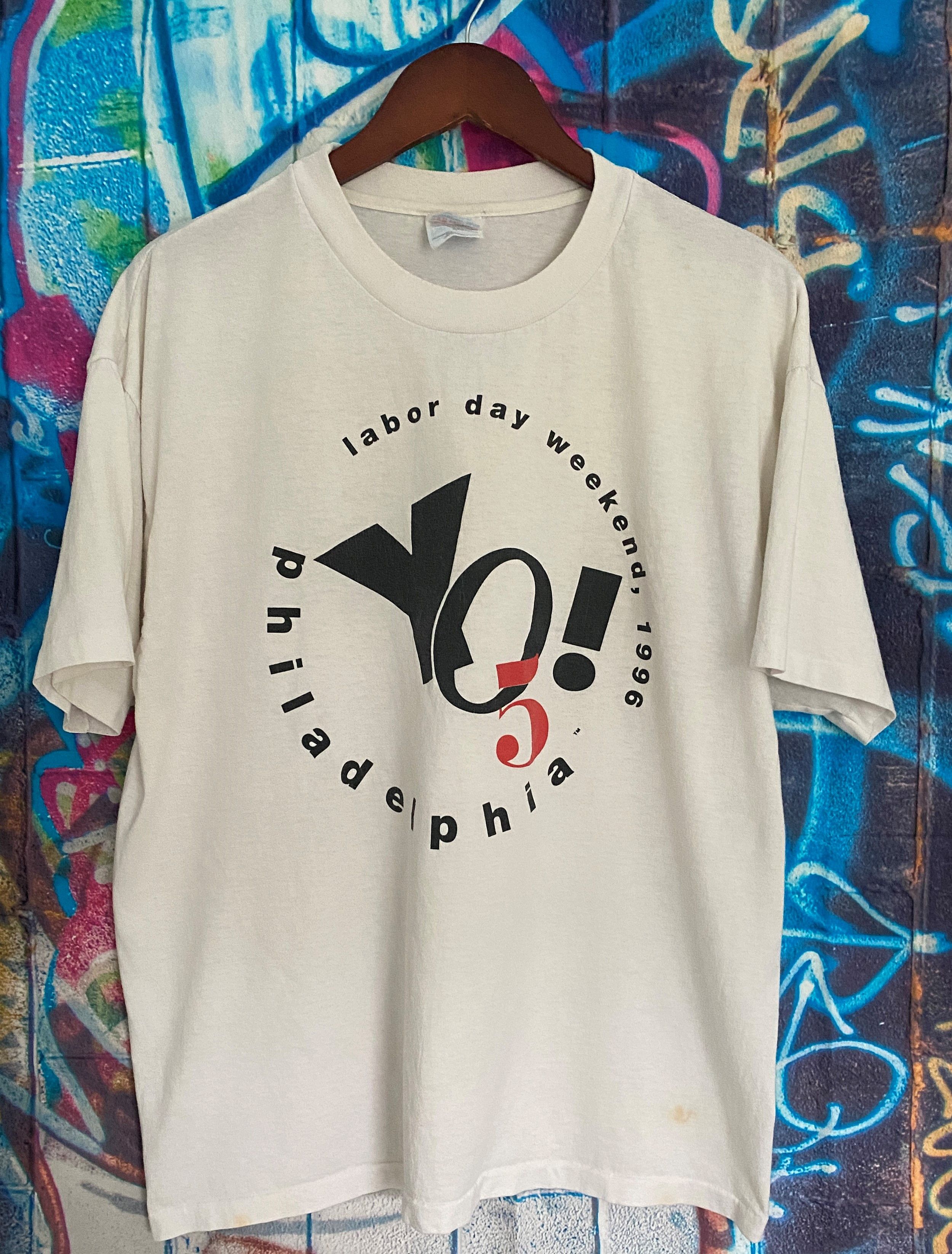 Hanes VTG 90's | Labor Day Weekend Philadelphia YO! 5 T shirt Size US XL / EU 56 / 4 - 1 Thumbnail