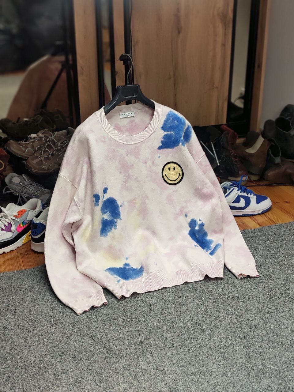 Sandro Sandro x Smiley Tie Dye Multicolor stretch Sweater Smiley Size L / US 10 / IT 46 - 25 Thumbnail