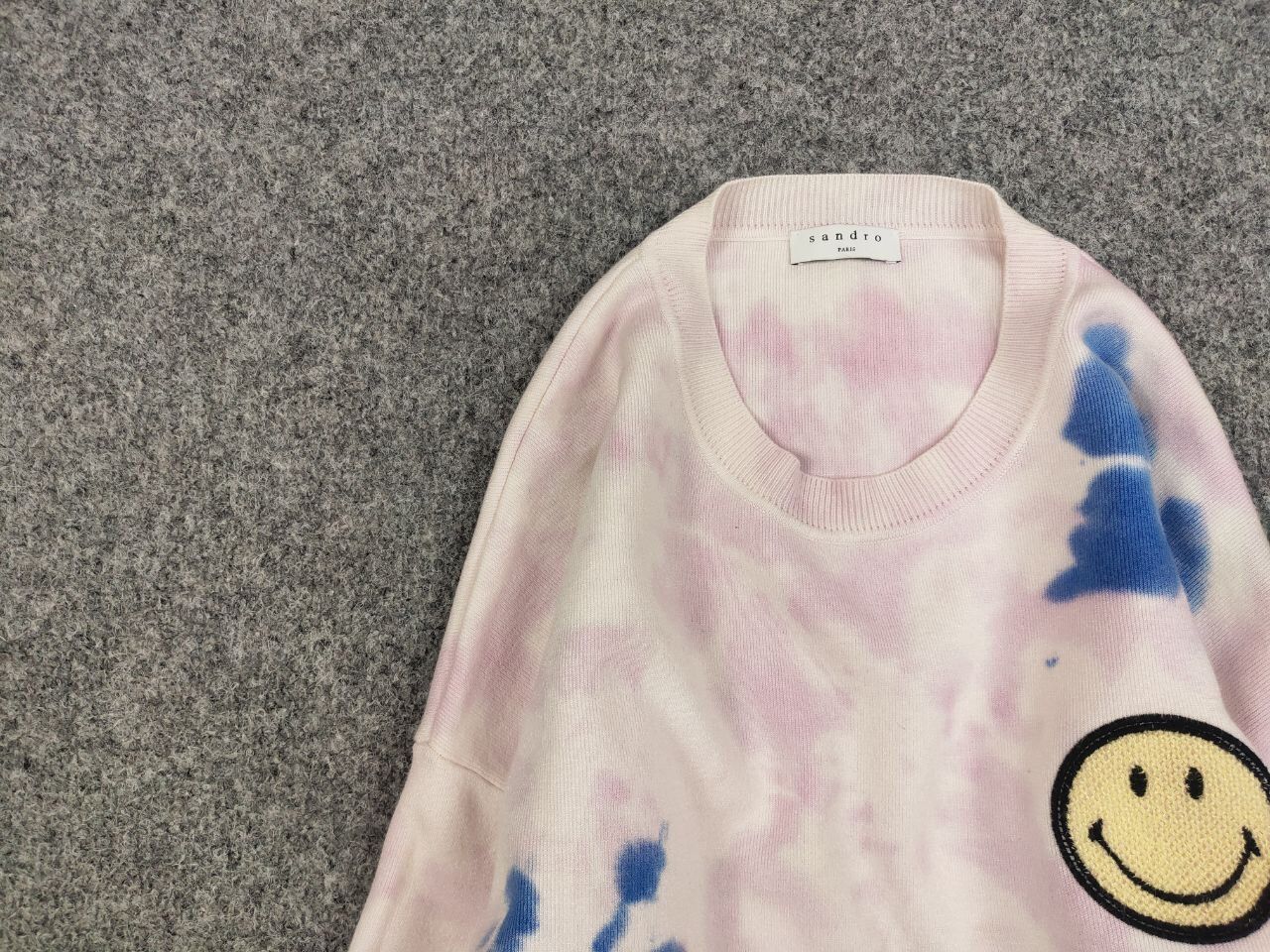 Sandro Sandro x Smiley Tie Dye Multicolor stretch Sweater Smiley Size L / US 10 / IT 46 - 11 Thumbnail