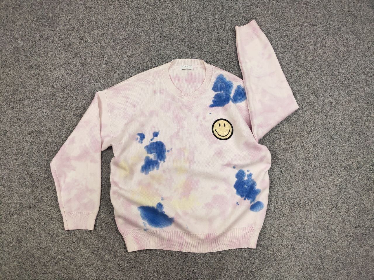 Sandro Sandro x Smiley Tie Dye Multicolor stretch Sweater Smiley Size L / US 10 / IT 46 - 14 Thumbnail