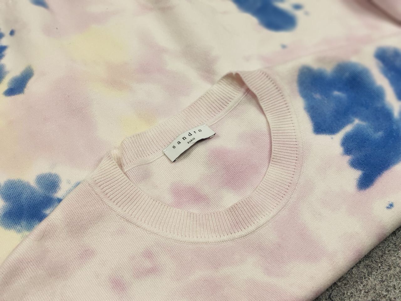 Sandro Sandro x Smiley Tie Dye Multicolor stretch Sweater Smiley Size L / US 10 / IT 46 - 19 Thumbnail