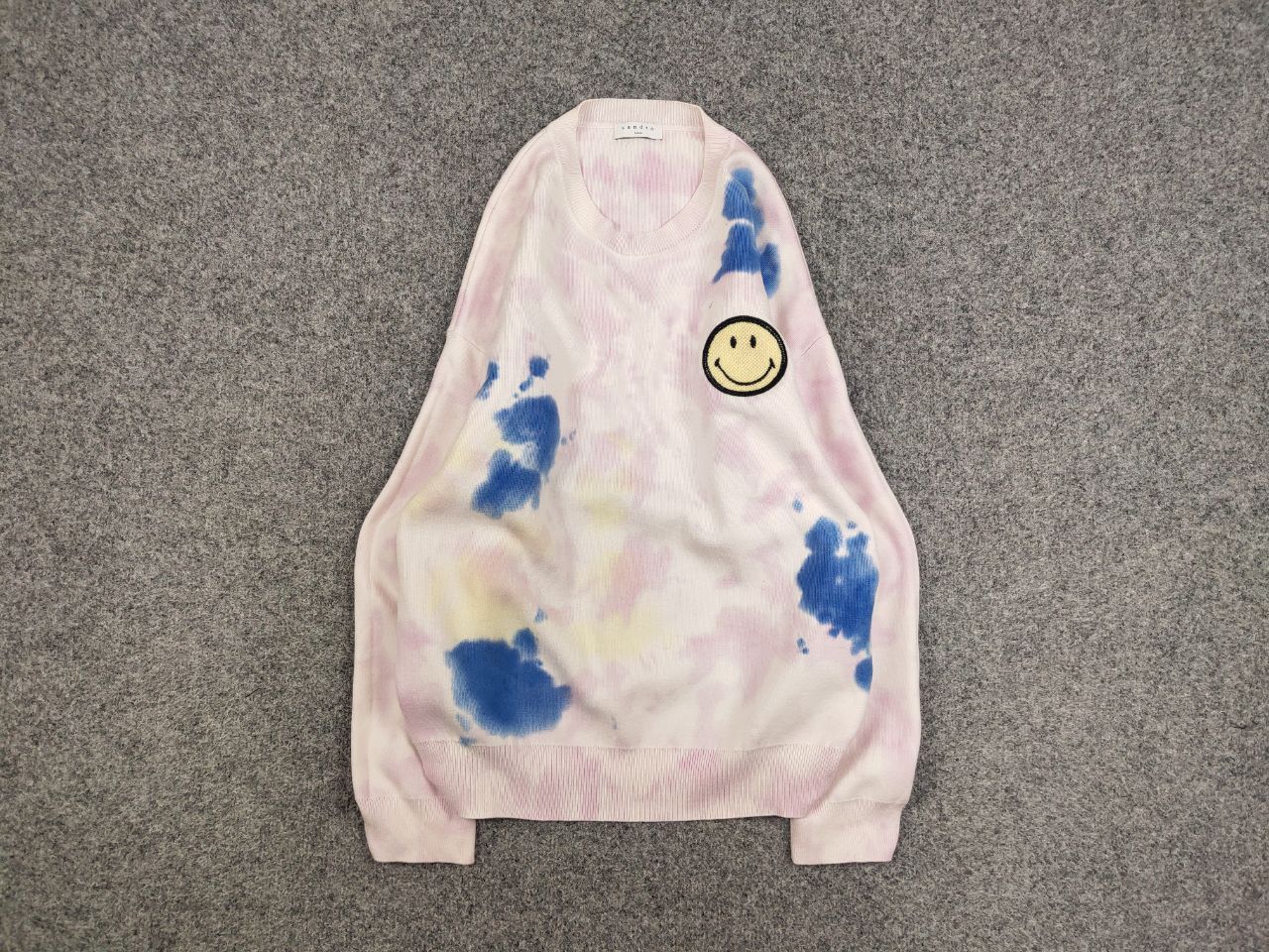 Sandro Sandro x Smiley Tie Dye Multicolor stretch Sweater Smiley Size L / US 10 / IT 46 - 1 Thumbnail