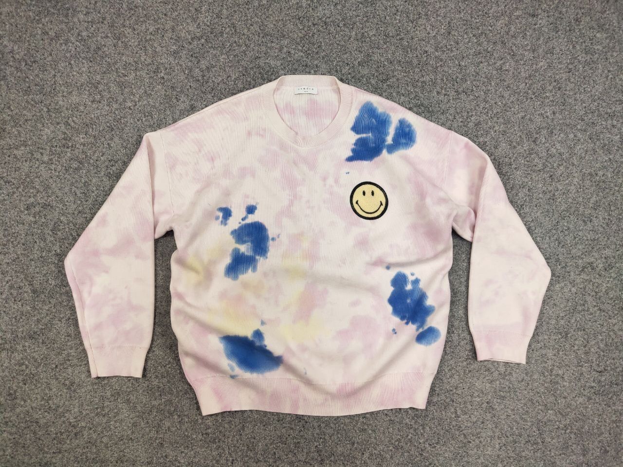 Sandro Sandro x Smiley Tie Dye Multicolor stretch Sweater Smiley Size L / US 10 / IT 46 - 15 Thumbnail