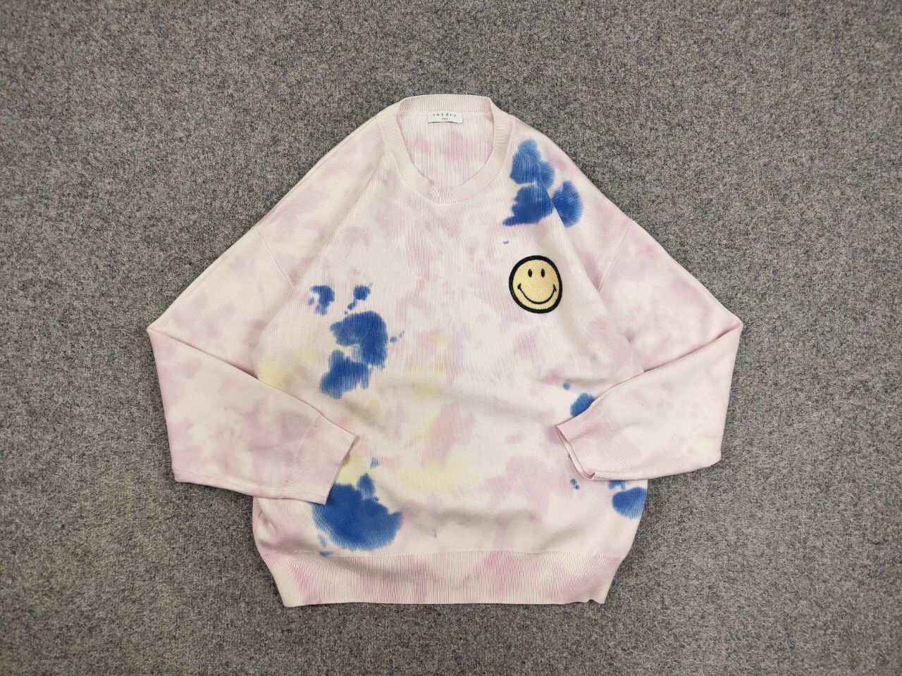 Sandro Sandro x Smiley Tie Dye Multicolor stretch Sweater Smiley Size L / US 10 / IT 46 - 13 Thumbnail
