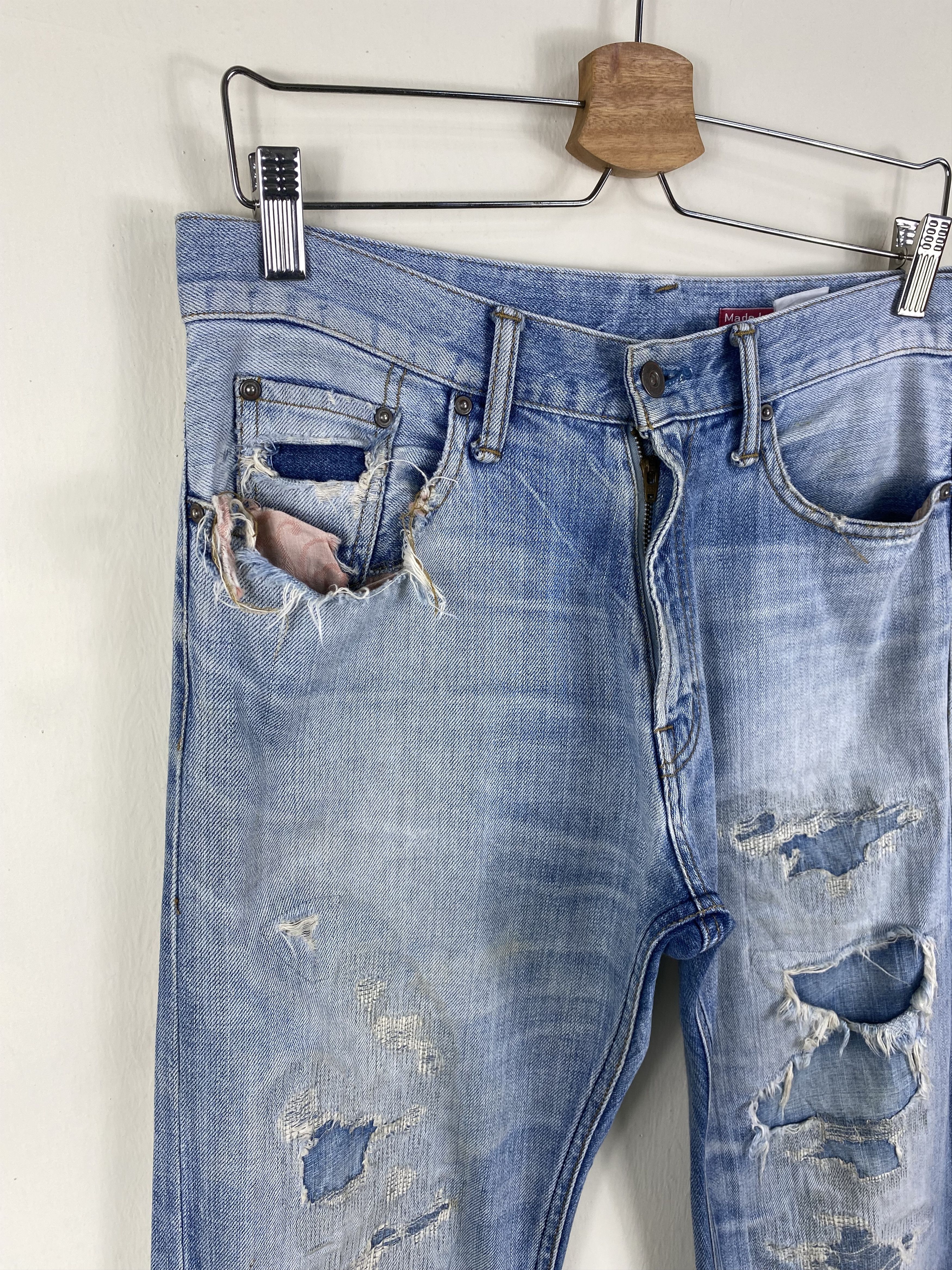 If Six Was Nine (30x29.5)INSANE Perfect Distressed Japan Semantic jean Size US 30 / EU 46 - 5 Thumbnail