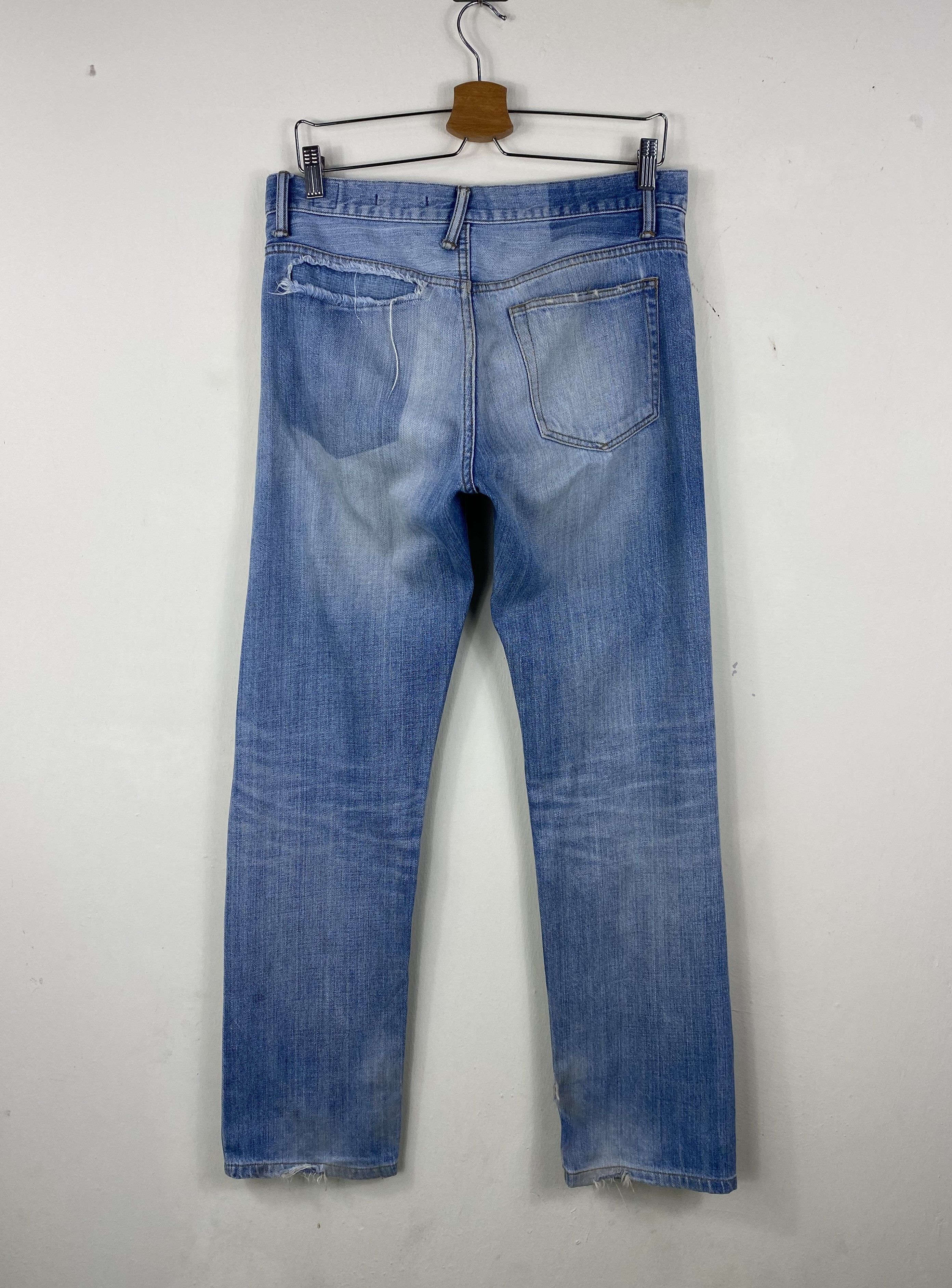 If Six Was Nine (30x29.5)INSANE Perfect Distressed Japan Semantic jean Size US 30 / EU 46 - 6 Thumbnail