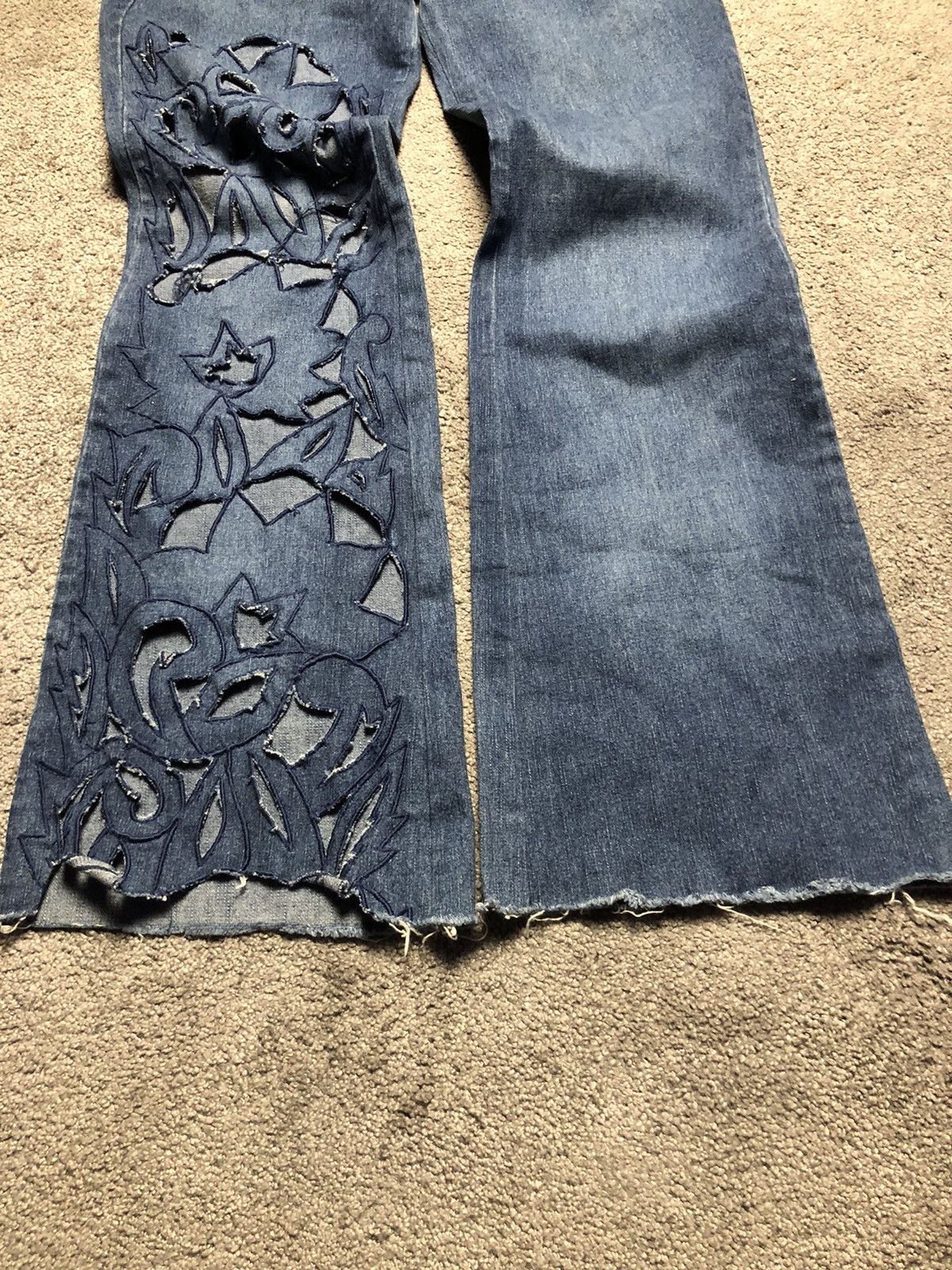 Japanese Brand vintage y2k Archive rave Artisanal flared Runway Floral Size 25" / US 0 / IT 36 - 2 Thumbnail