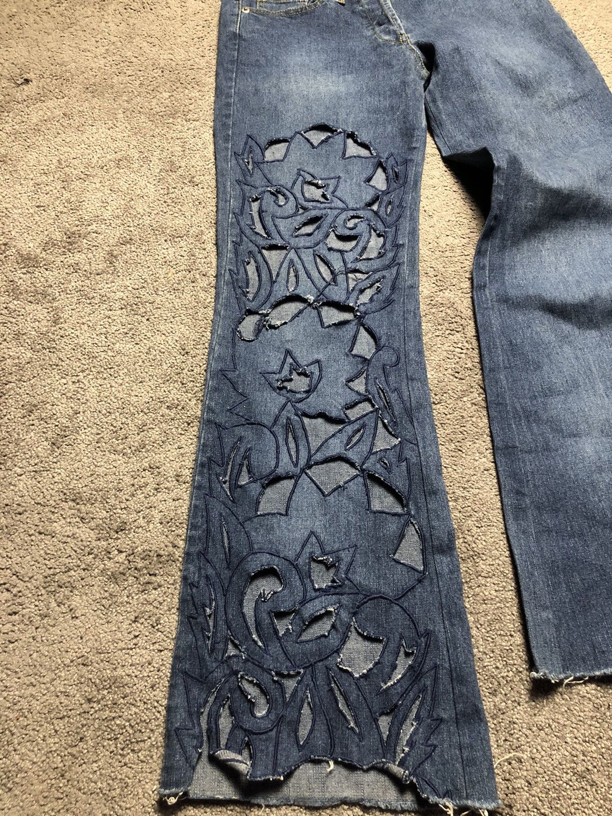 Japanese Brand vintage y2k Archive rave Artisanal flared Runway Floral Size 25" / US 0 / IT 36 - 3 Thumbnail