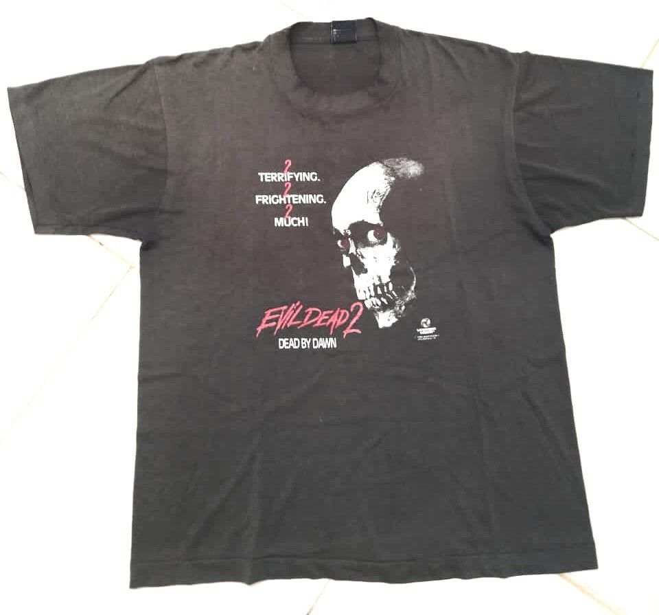 Vintage RARE🔥TRUELY VINTAGE EVIL DEAD 2 1987 DISTRESSED PAPER THIN Size US M / EU 48-50 / 2 - 1 Thumbnail