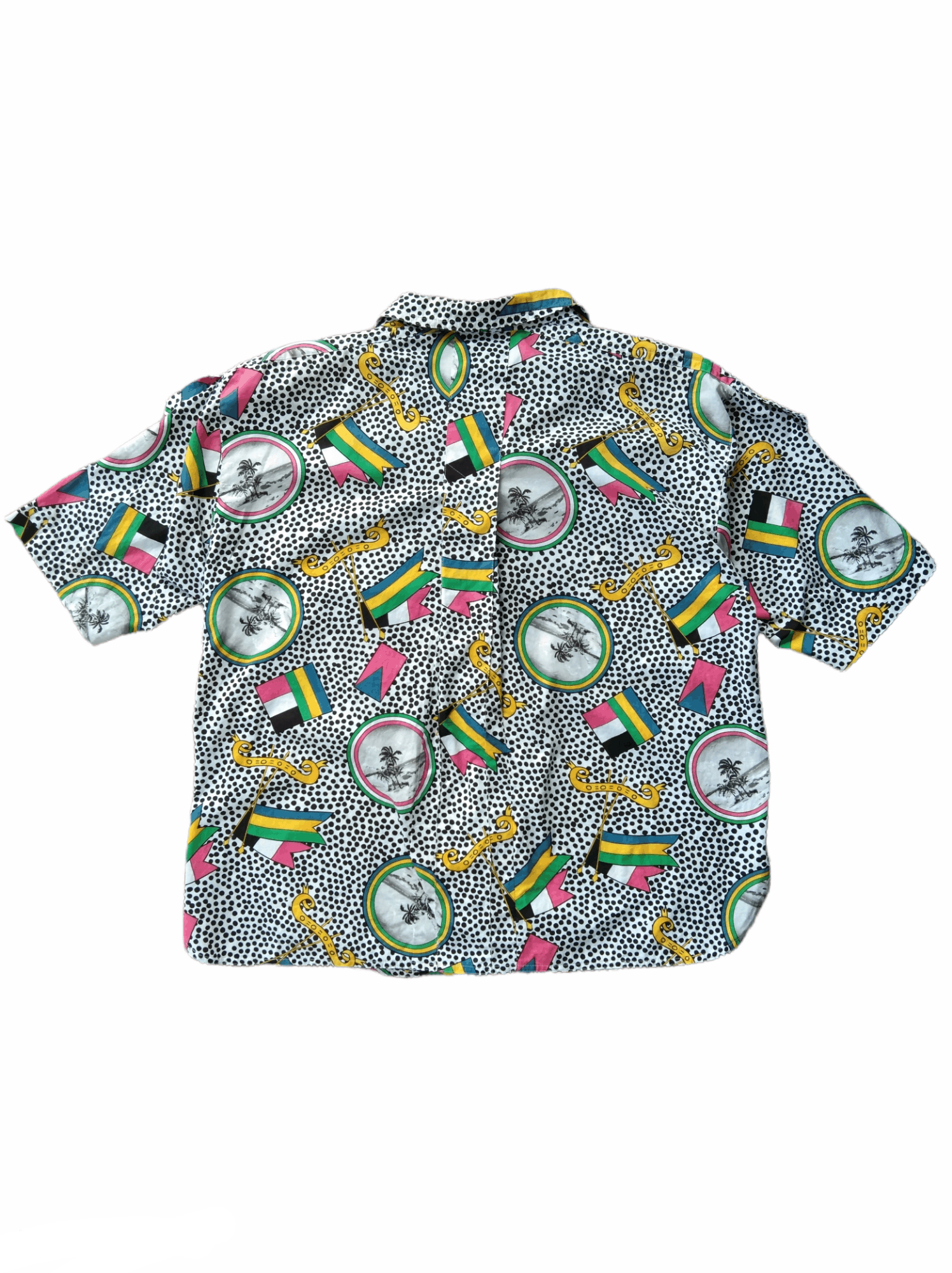 Designer × Vintage 1990s Franca V. Paoloni Fullprint Shirts Size L / US 10 / IT 46 - 2 Thumbnail