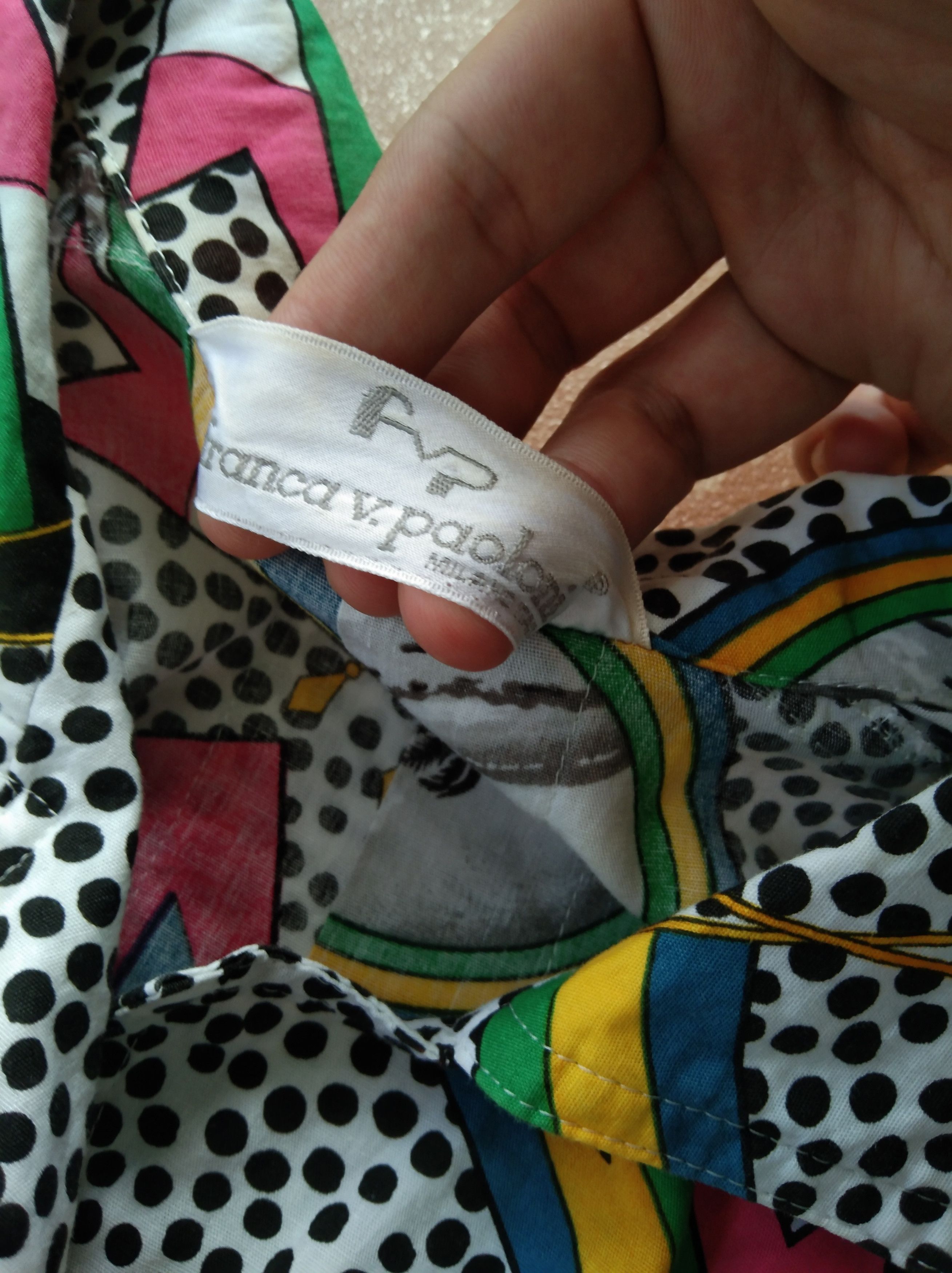 Designer × Vintage 1990s Franca V. Paoloni Fullprint Shirts Size L / US 10 / IT 46 - 8 Thumbnail