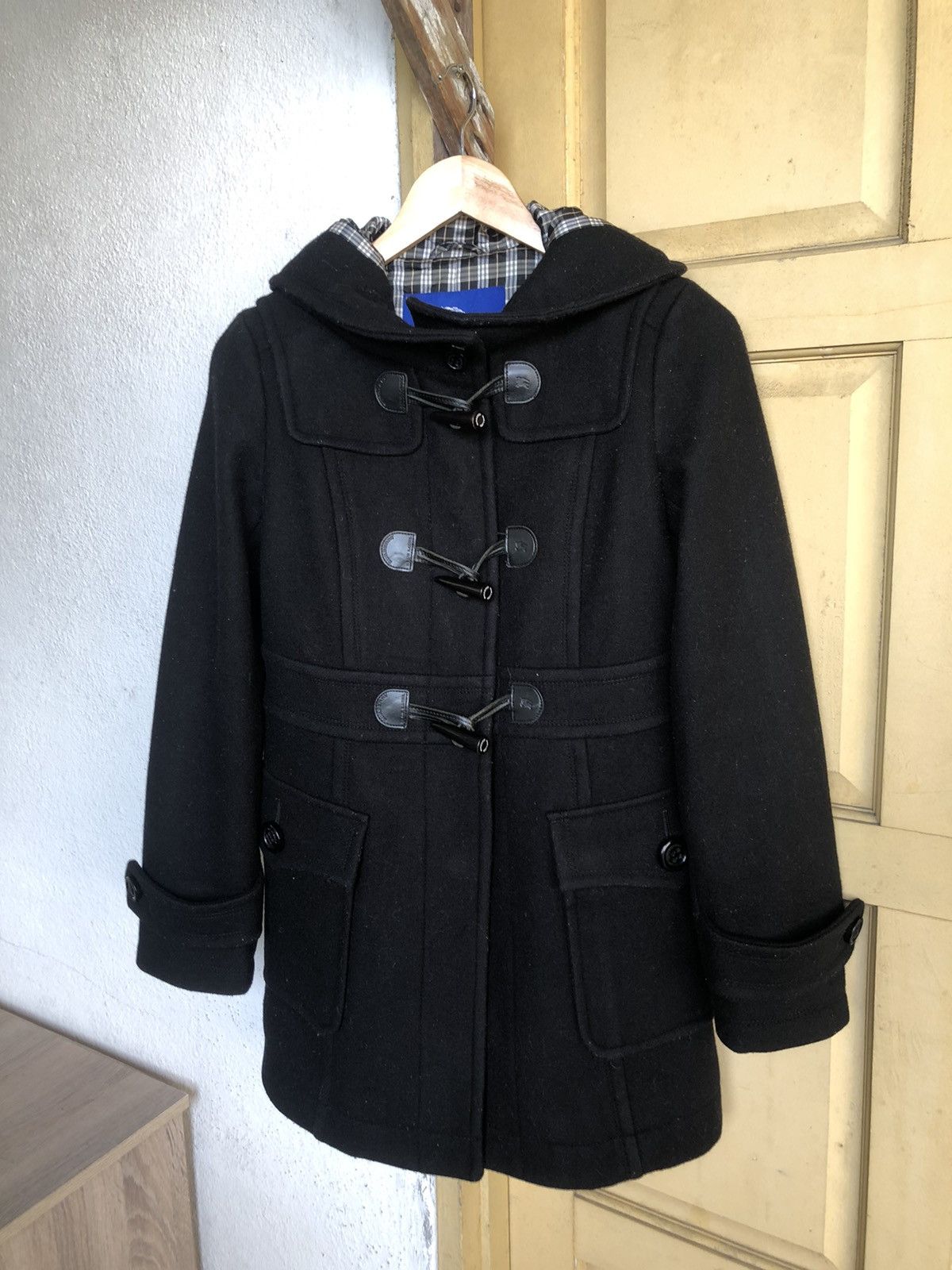 Burberry Vintage Burberry Blue Label Nova Check Duffle Coat Black Size XS / US 0-2 / IT 36-38 - 5 Thumbnail