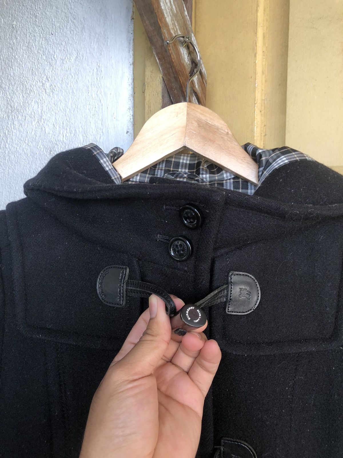 Burberry Vintage Burberry Blue Label Nova Check Duffle Coat Black Size XS / US 0-2 / IT 36-38 - 12 Thumbnail