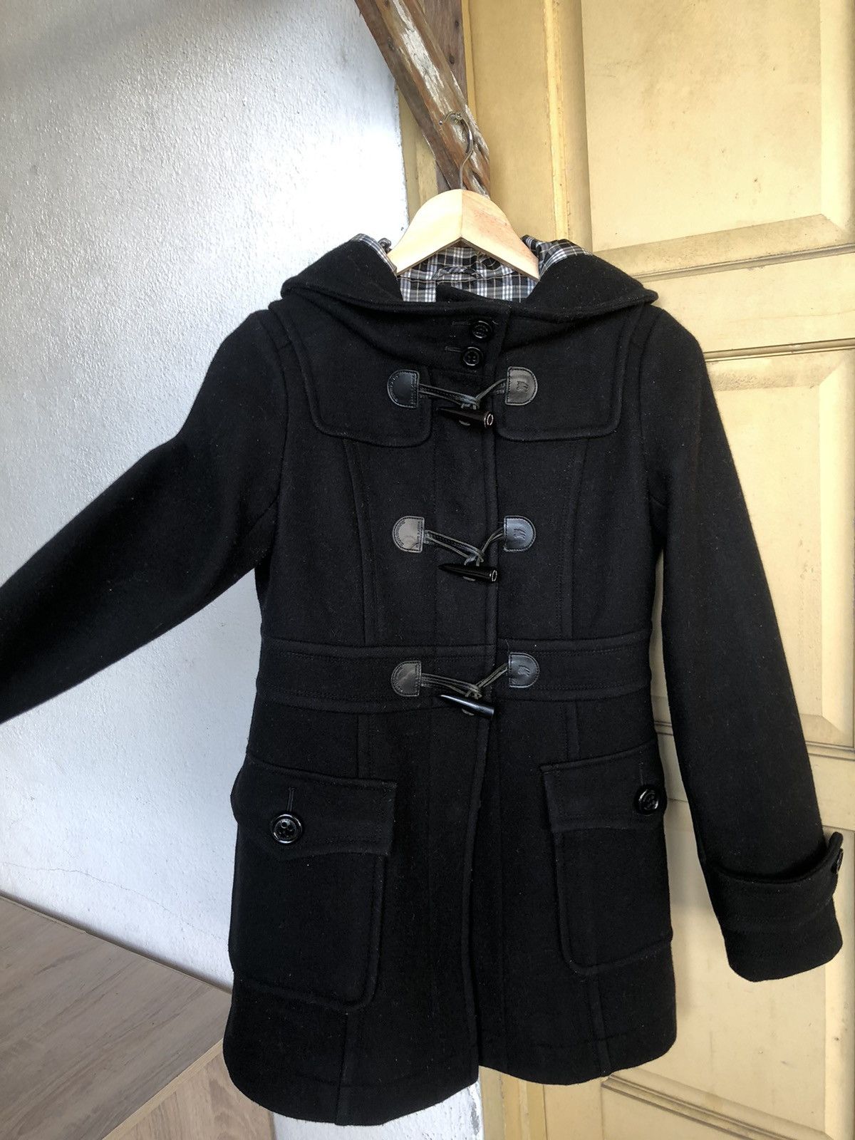 Burberry Vintage Burberry Blue Label Nova Check Duffle Coat Black Size XS / US 0-2 / IT 36-38 - 10 Thumbnail