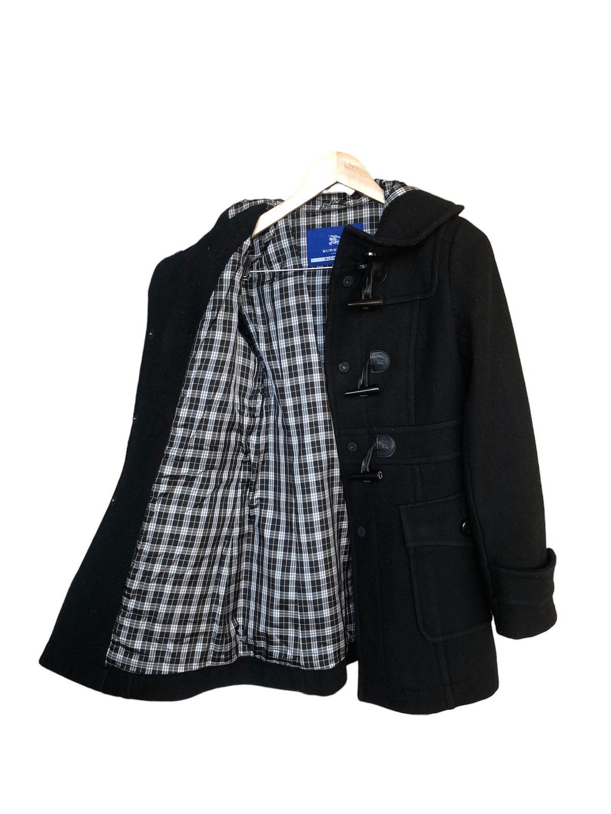 Burberry Vintage Burberry Blue Label Nova Check Duffle Coat Black Size XS / US 0-2 / IT 36-38 - 1 Thumbnail