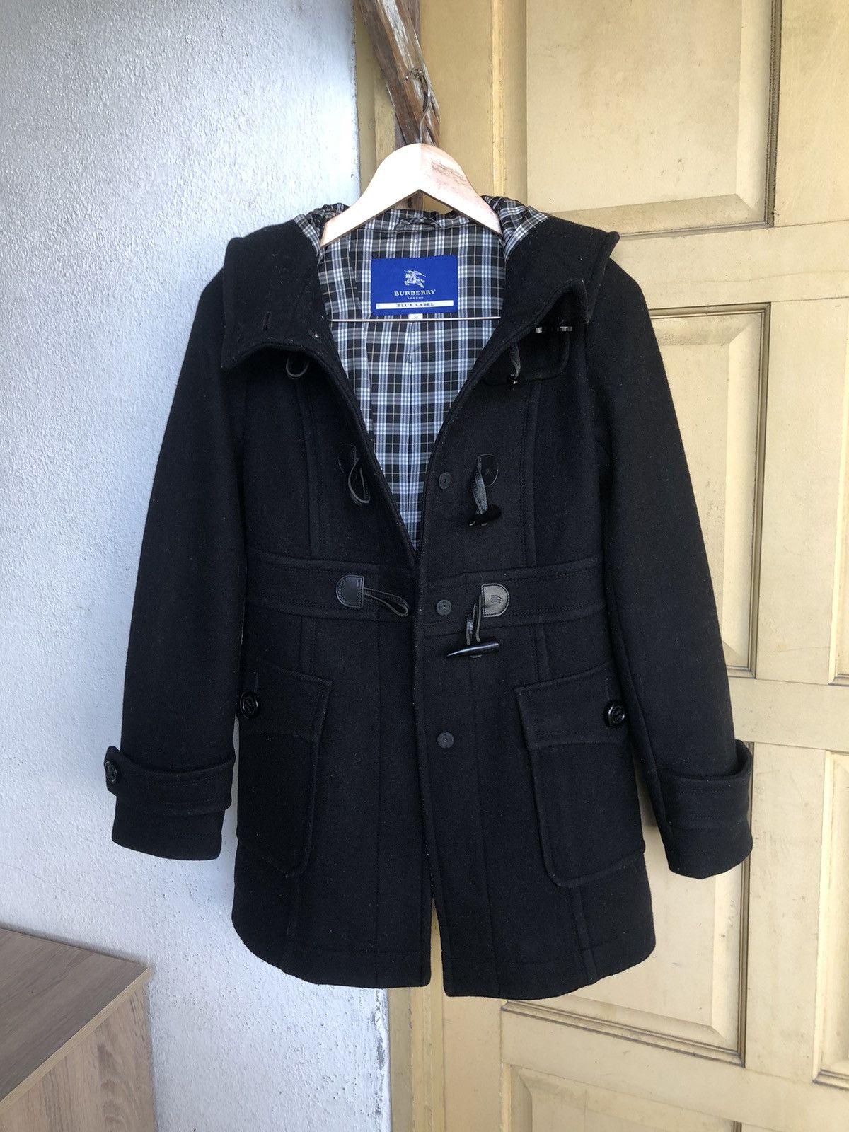 Burberry Vintage Burberry Blue Label Nova Check Duffle Coat Black Size XS / US 0-2 / IT 36-38 - 13 Thumbnail