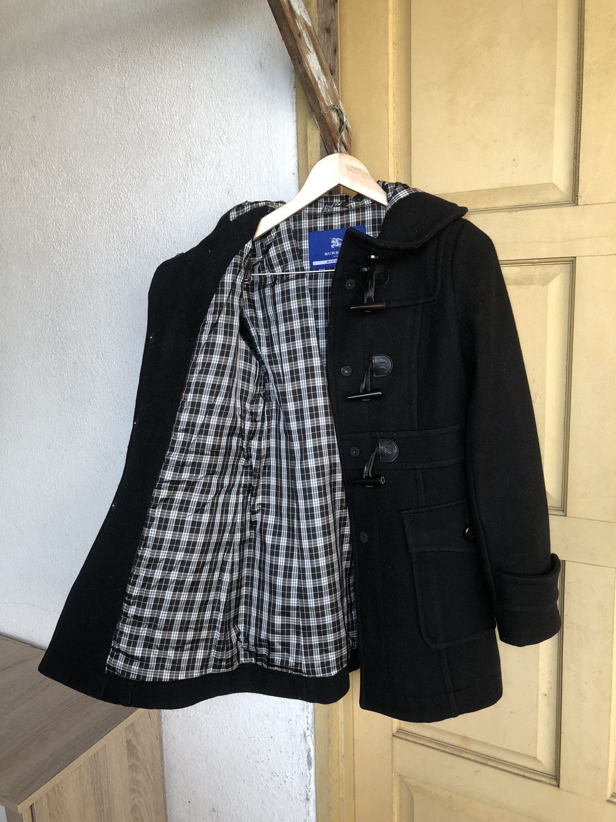 Burberry Vintage Burberry Blue Label Nova Check Duffle Coat Black Size XS / US 0-2 / IT 36-38 - 15 Thumbnail