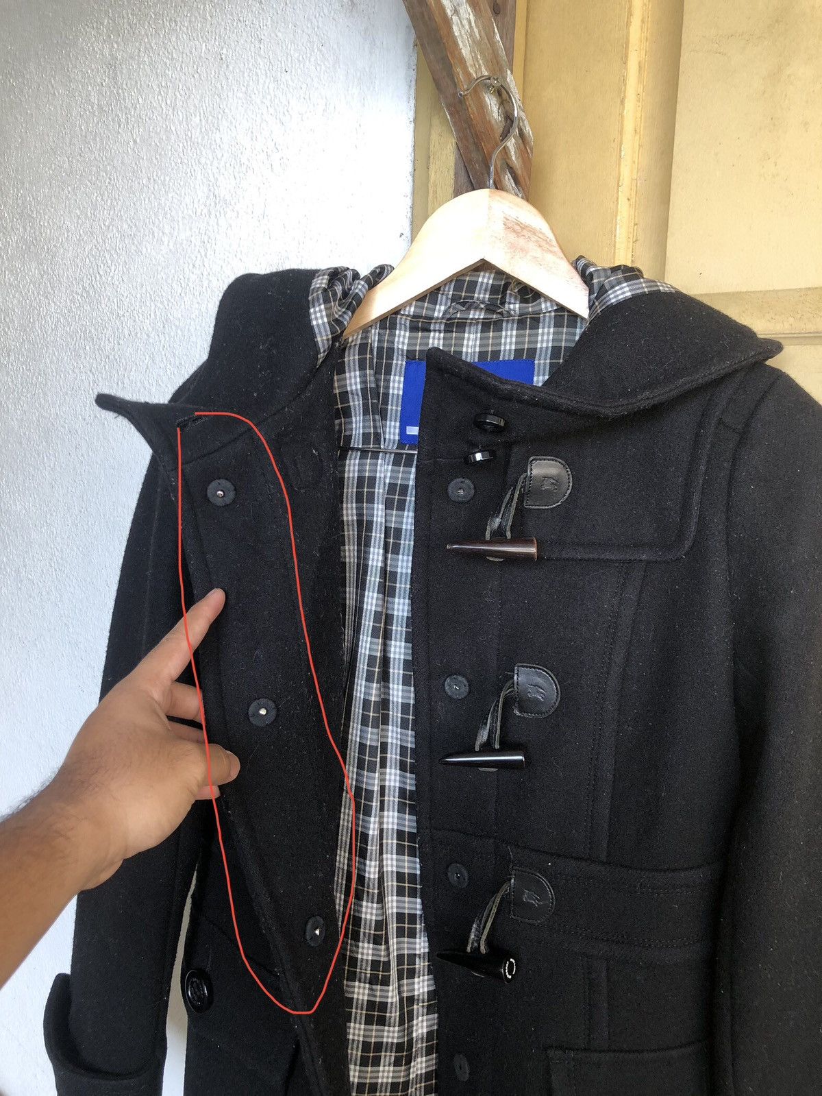 Burberry Vintage Burberry Blue Label Nova Check Duffle Coat Black Size XS / US 0-2 / IT 36-38 - 14 Thumbnail