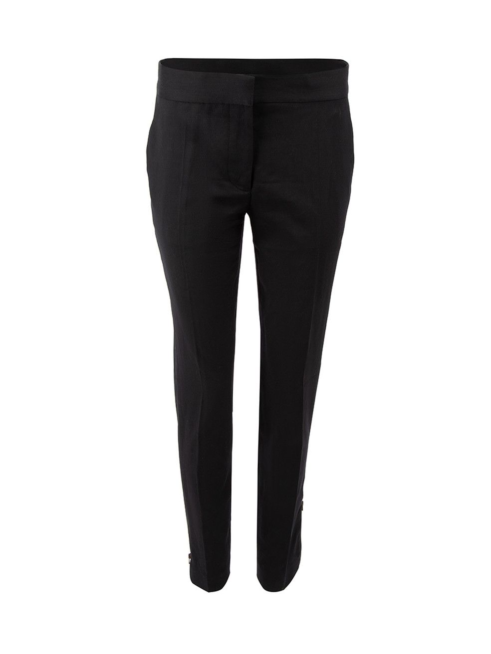 Black Slim Fit Trousers with Zip Details