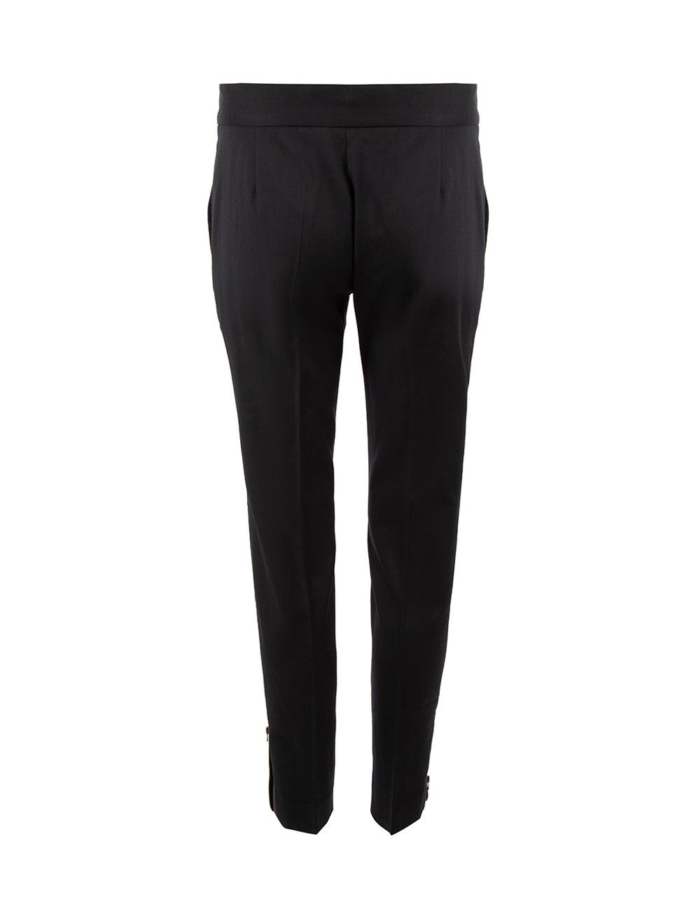Black Slim Fit Trousers with Zip Details