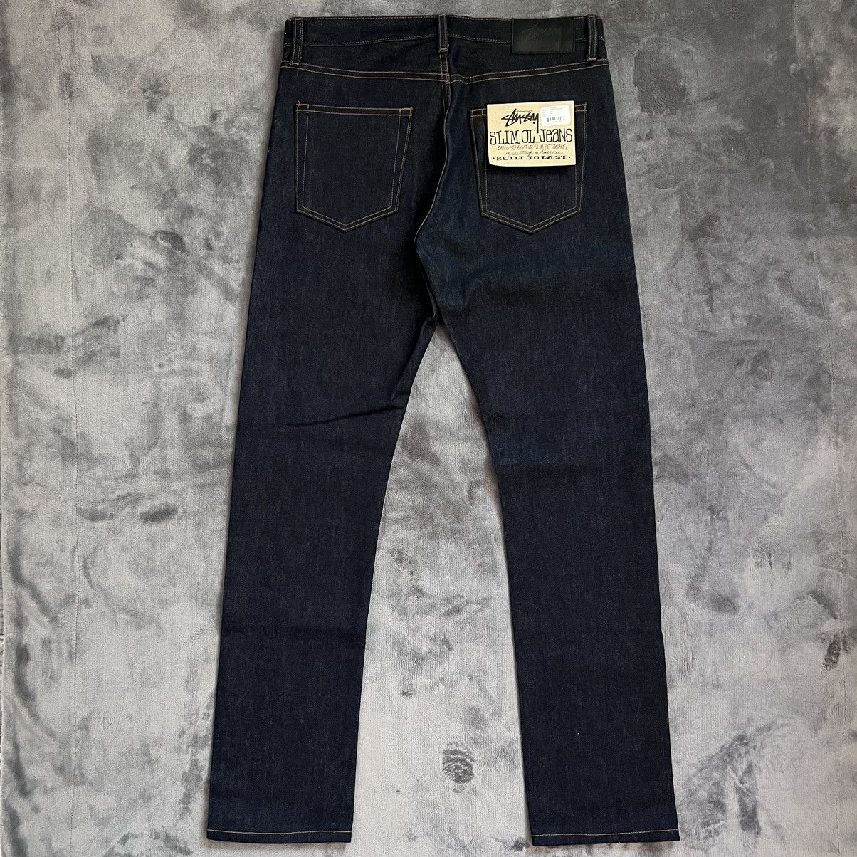 Vintage Vintage Stussy Raw Denim Slim OL' Jeans - Indigo | Grailed